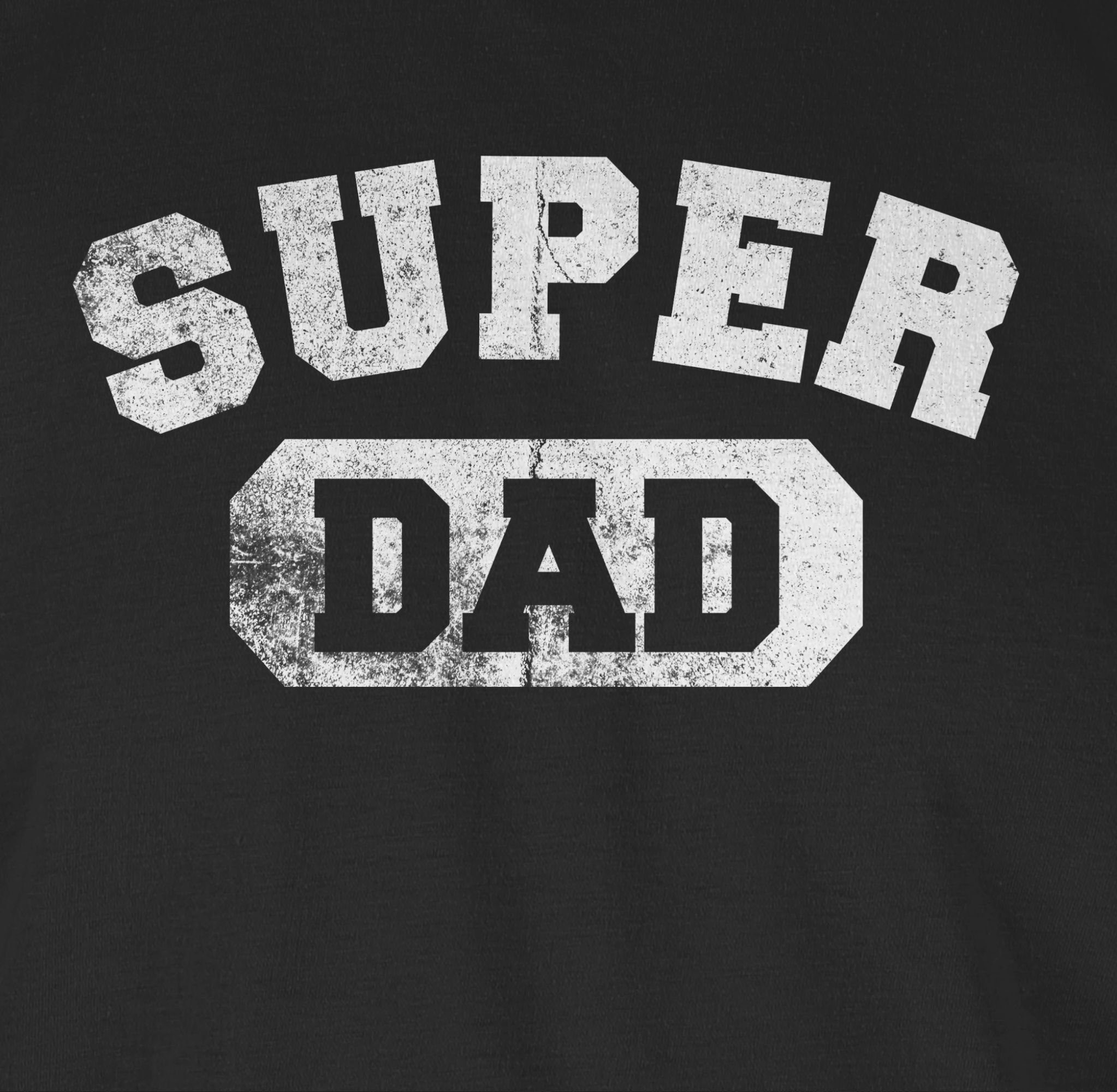 Shirtracer T-Shirt Super Dad Bester 02 Schwarz für Vatertag Geschenk Geschenk Superheld Papa Papa