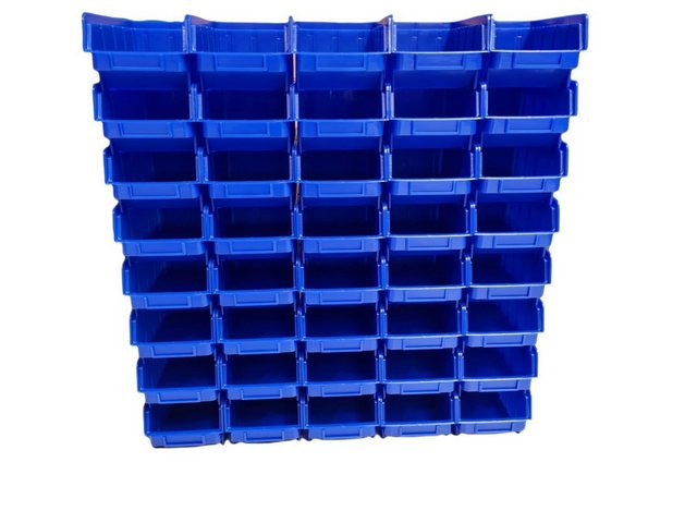 HMH Stapelbox “40 Stapelboxen Größe 2 für Werkstatt Garage Sichtlagerboxen 175x103x76mm Lagerboxen blau Sichtlagerkästen zur Kleinteile Aufbewahrung Stapelbox PP”