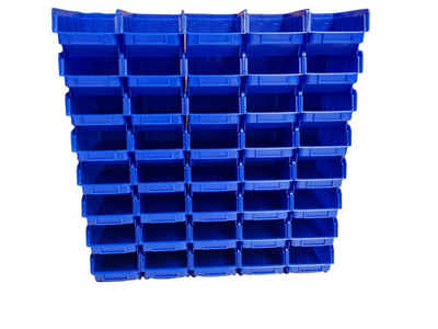 HMH Stapelbox »40 Stapelboxen Größe 2 für Werkstatt Garage Sichtlagerboxen 175x103x76mm Lagerboxen blau Sichtlagerkästen zur Kleinteile Aufbewahrung Stapelbox PP«