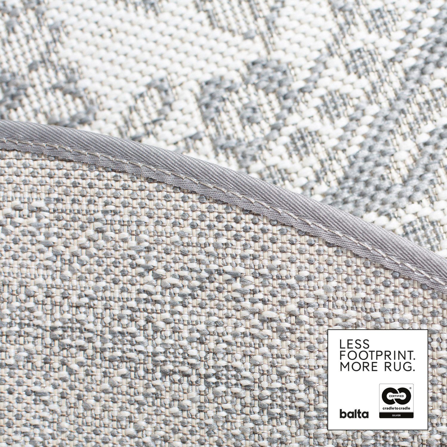 DomDeco Teppich In- & Outdoor Teppich Rund Finn, strapazierfähiger Flachgewebe 120cm