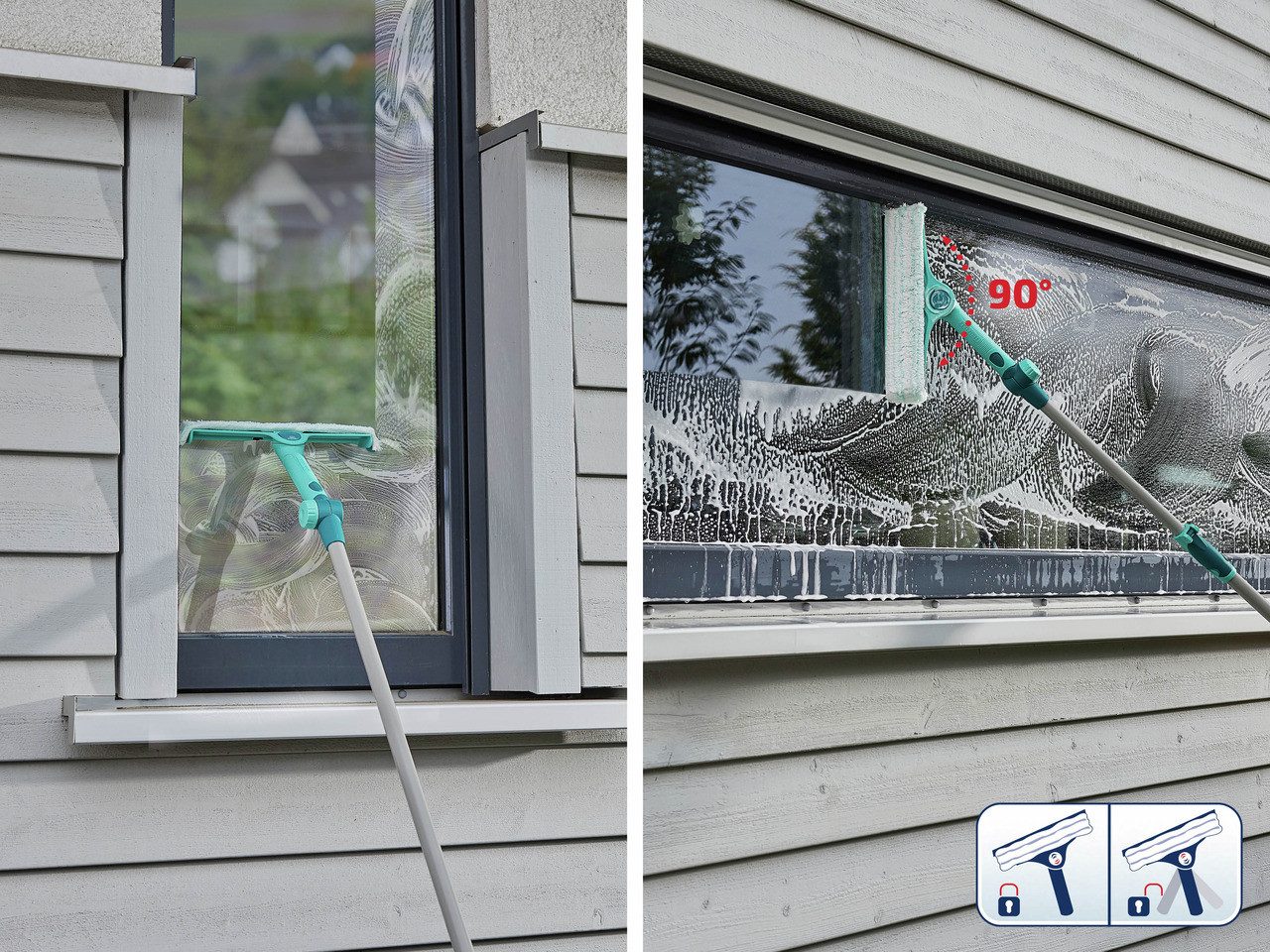 Leifheit Akku-Hand-und Stielstaubsauger Window und Frame Cleaner