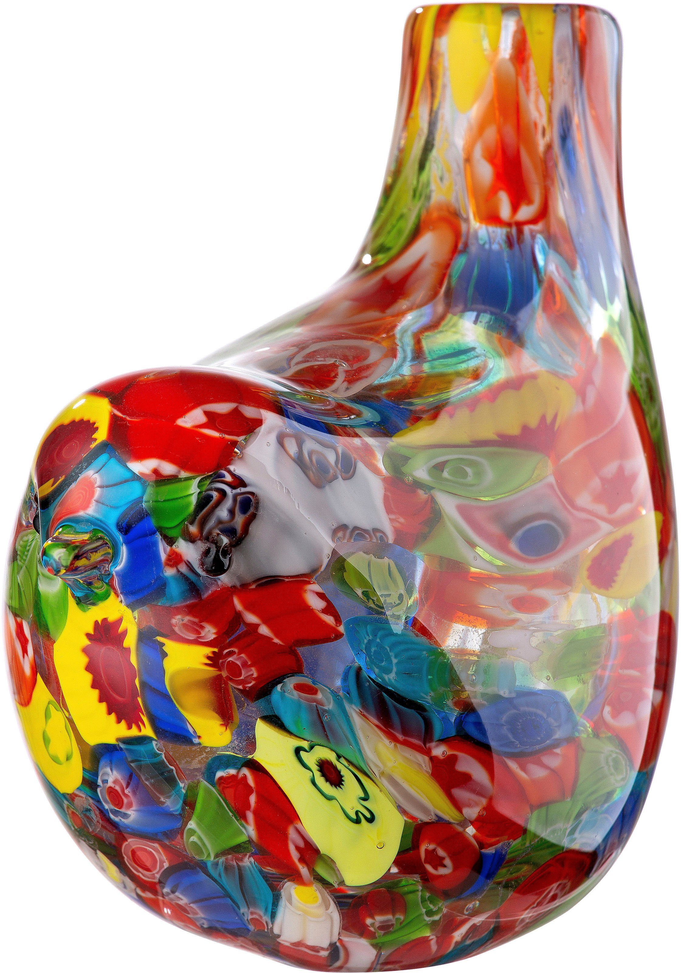 Tischvase Casablanca Glas, und Gilde 13 mundgeblasen, Höhe Bird, cm ca. durchgefärbt by aus