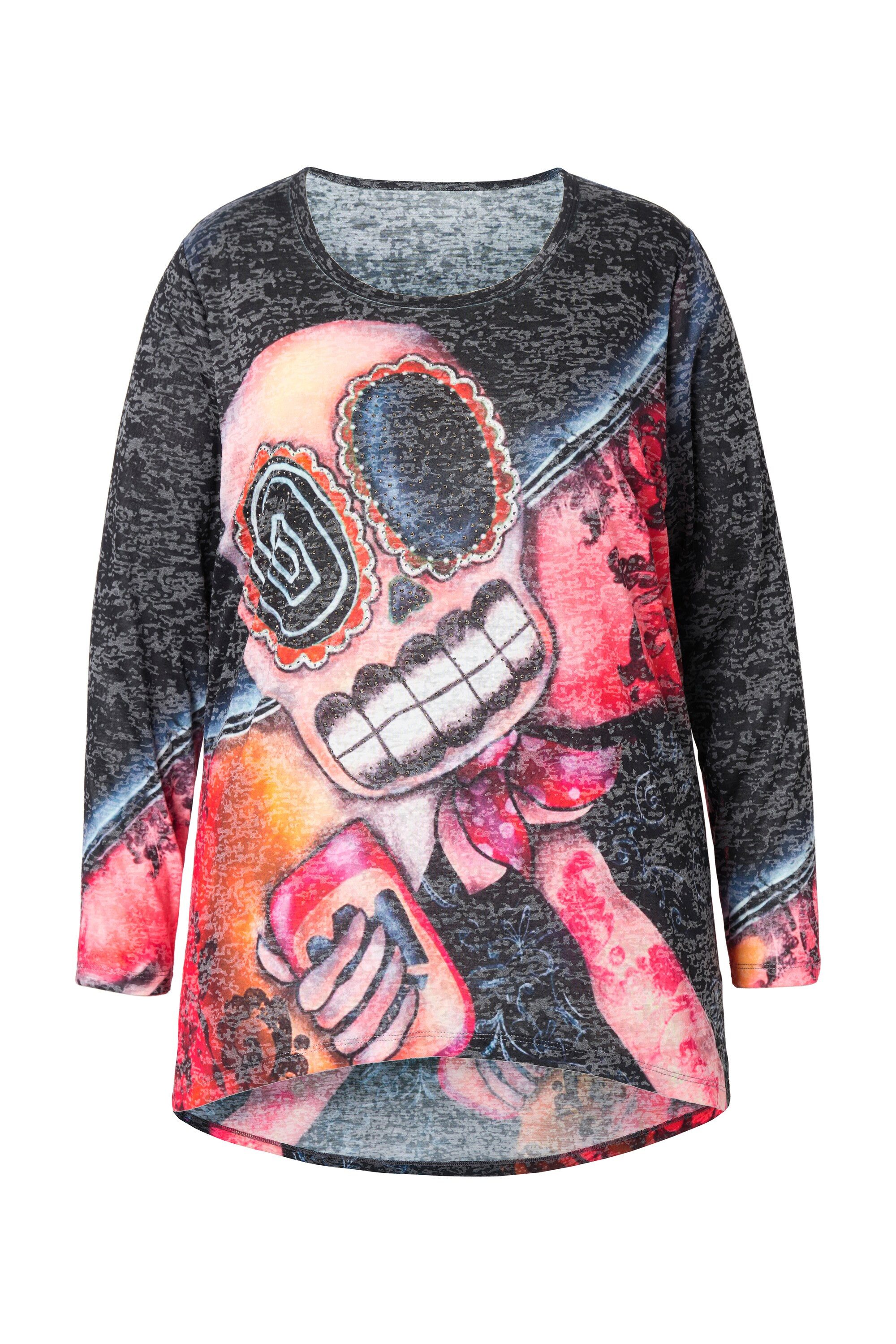 Angel of Style T-Shirt T-Shirt A-Linie Totenkopf-Print Langarm günstig online kaufen