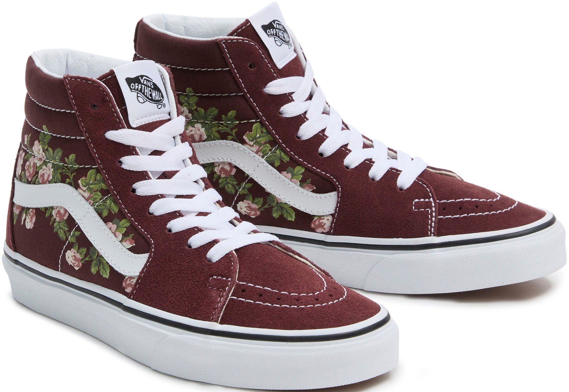 Vans SK8-Hi Sneaker mit klassischer Logo-Flag bordeaux | High Top Sneaker