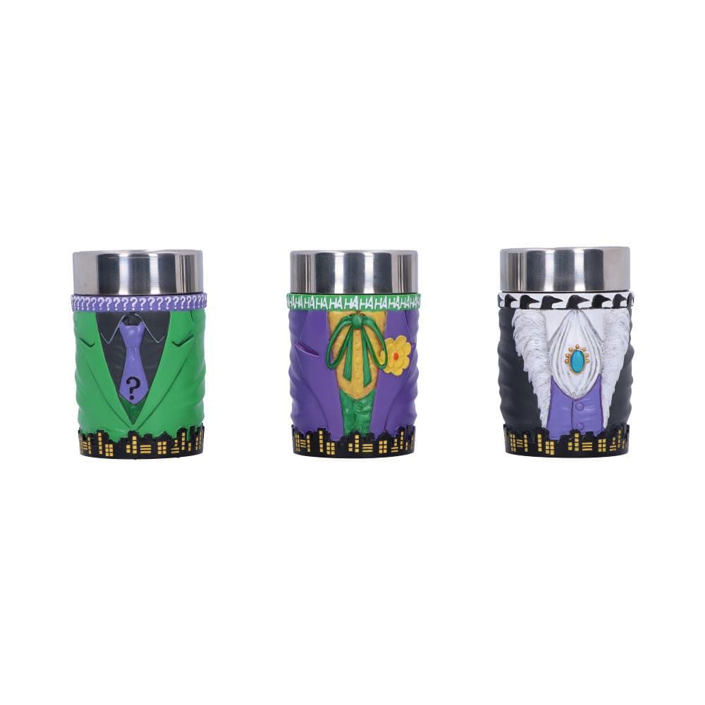 Nemesis Now Schnapsglas DC Comics Schnapsgläser Batman Super-Villains 3er-Pack, 1-tlg., Offiziell lizenziert