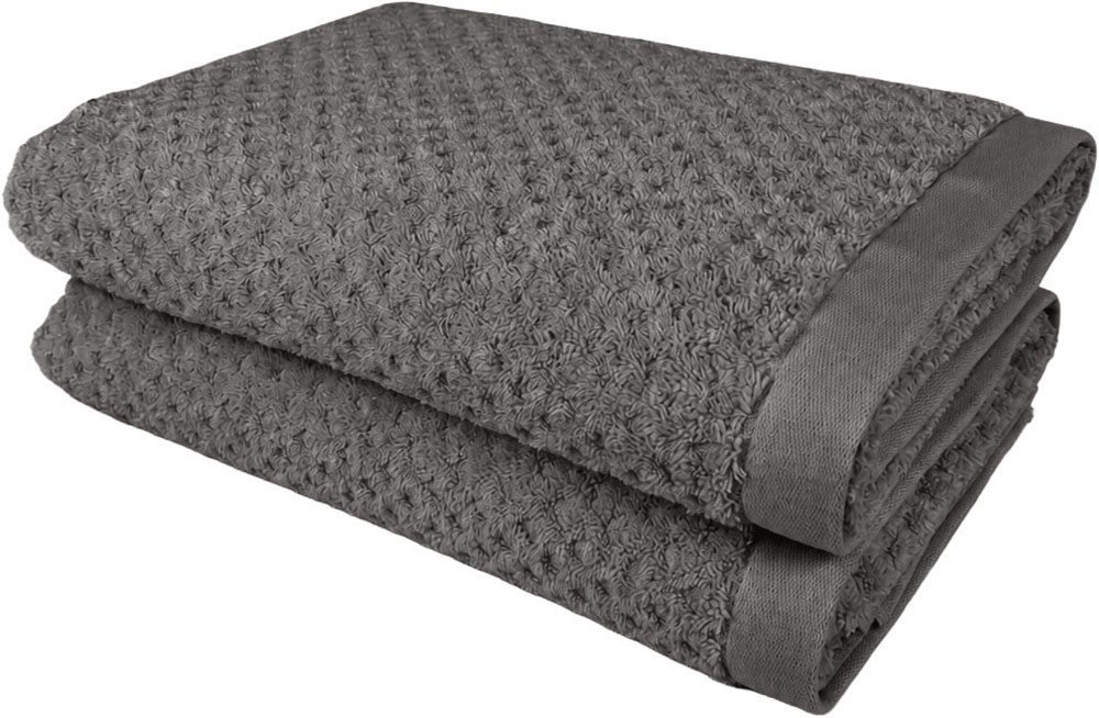 OTTO home Duschtücher Corrin, 4 Premium Duschtücher, 500 gr/m², 70x140cm, Frottier (2-St), 100% Baumwolle, mit Struktur, weich, 5 Jahre Garantie