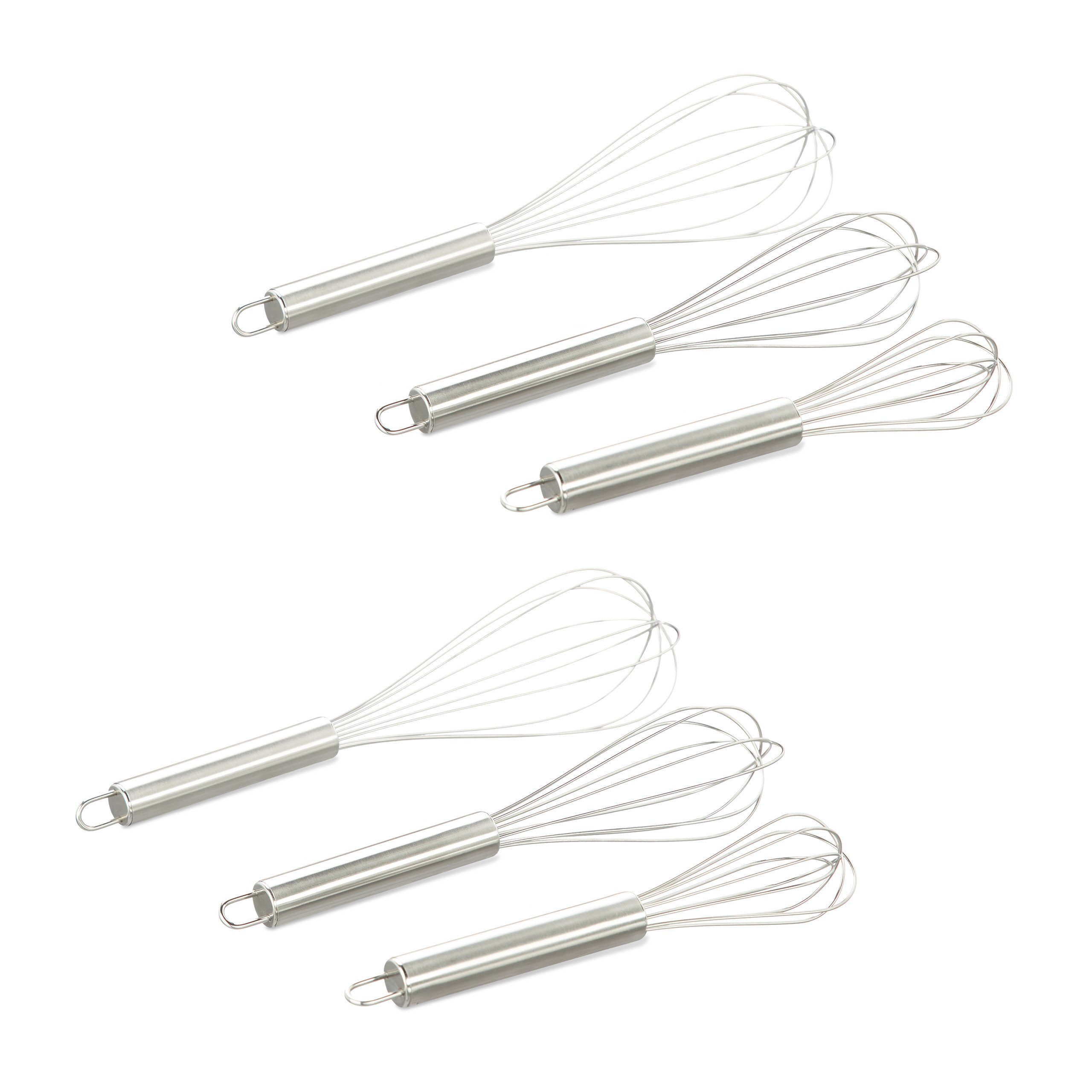 Schneebesen 6 x Schneebesen aus Edelstahl