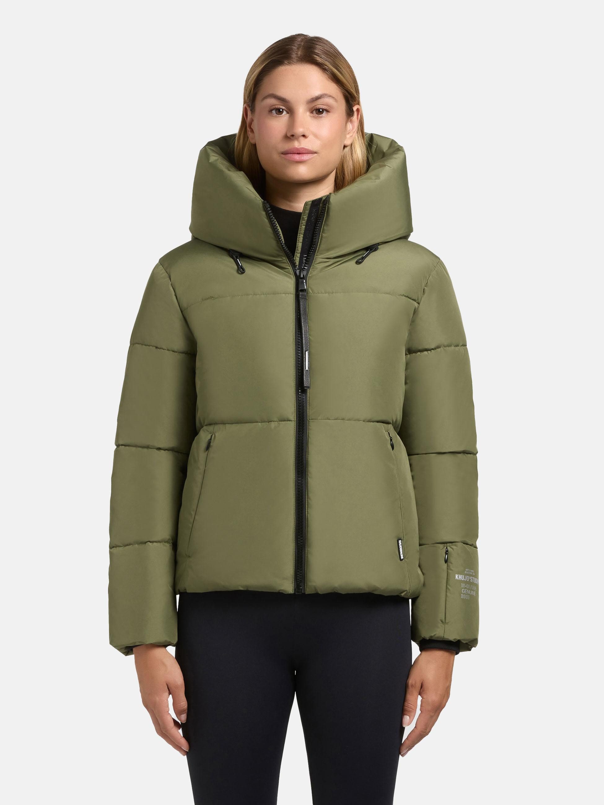 khujo Steppjacke Audrey Matt Warme Winterjacke mit verstellbarer Kapuze