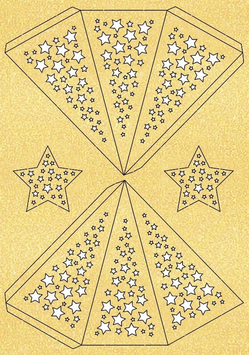 Ursus - Ludwig Bähr Ремесленный войлок Bastelset Modena-Stern Stars 200g/qm A4 gold