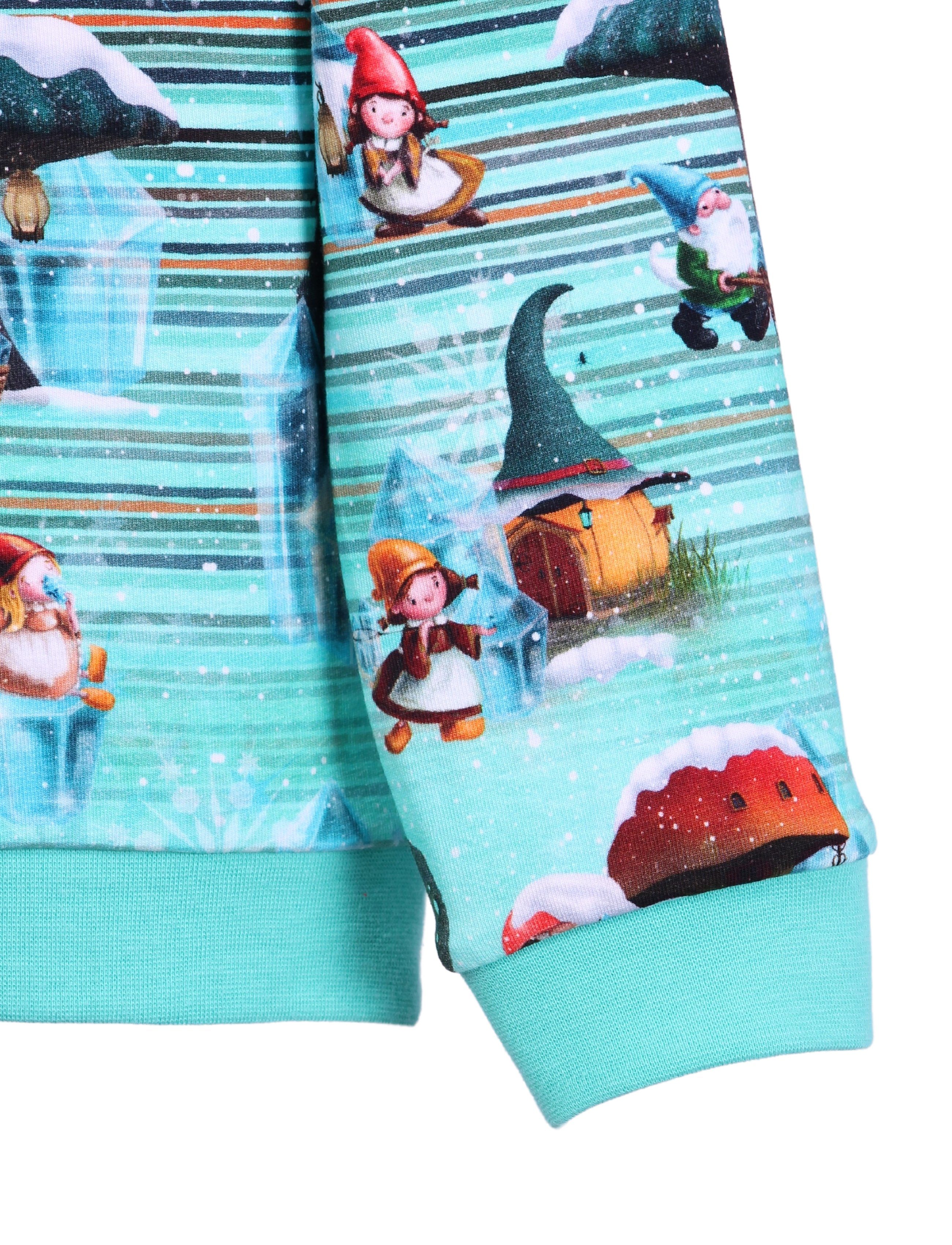 coolismo Sweater Kinder Sweatshirt Mädchen Pullover mit niedlichem Zwergen-Print Baumwolle, Made in Europa