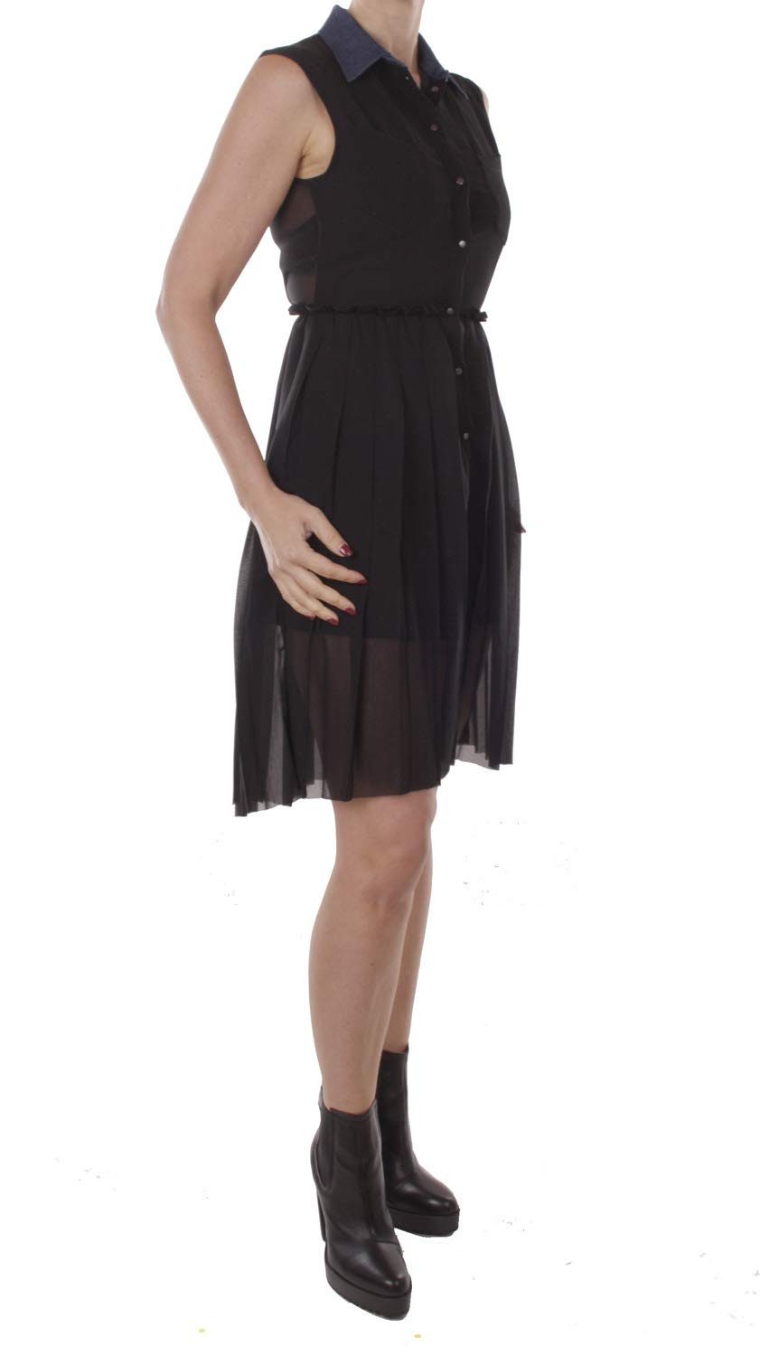 Blusenkleid Diesel D-Friz-C Dress Damen Kleid Schwarz