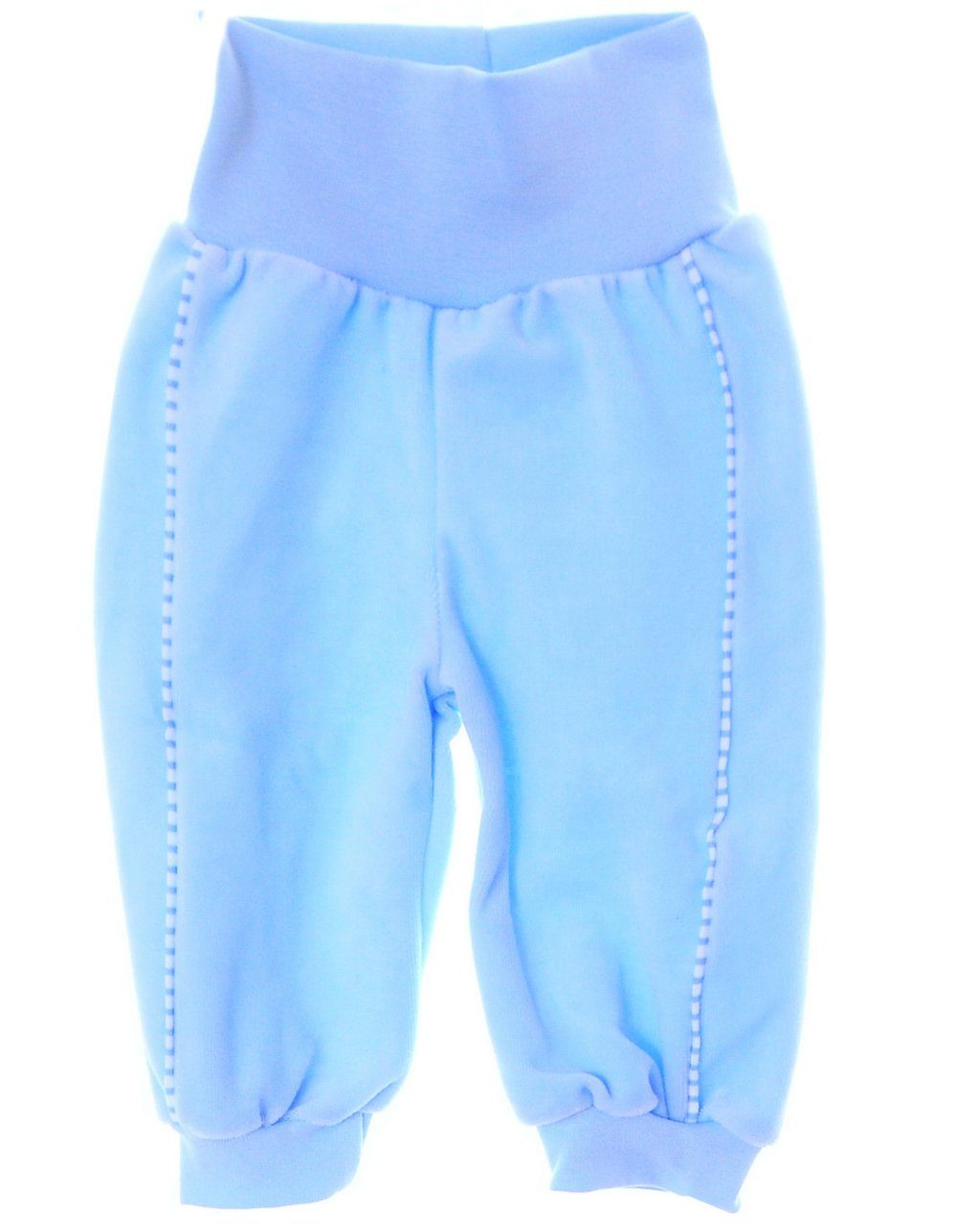 La Bortini Schlupfhose warme Baby Hose aus Velours in Hellblau 44 50 56 62 68 74 80 86 92