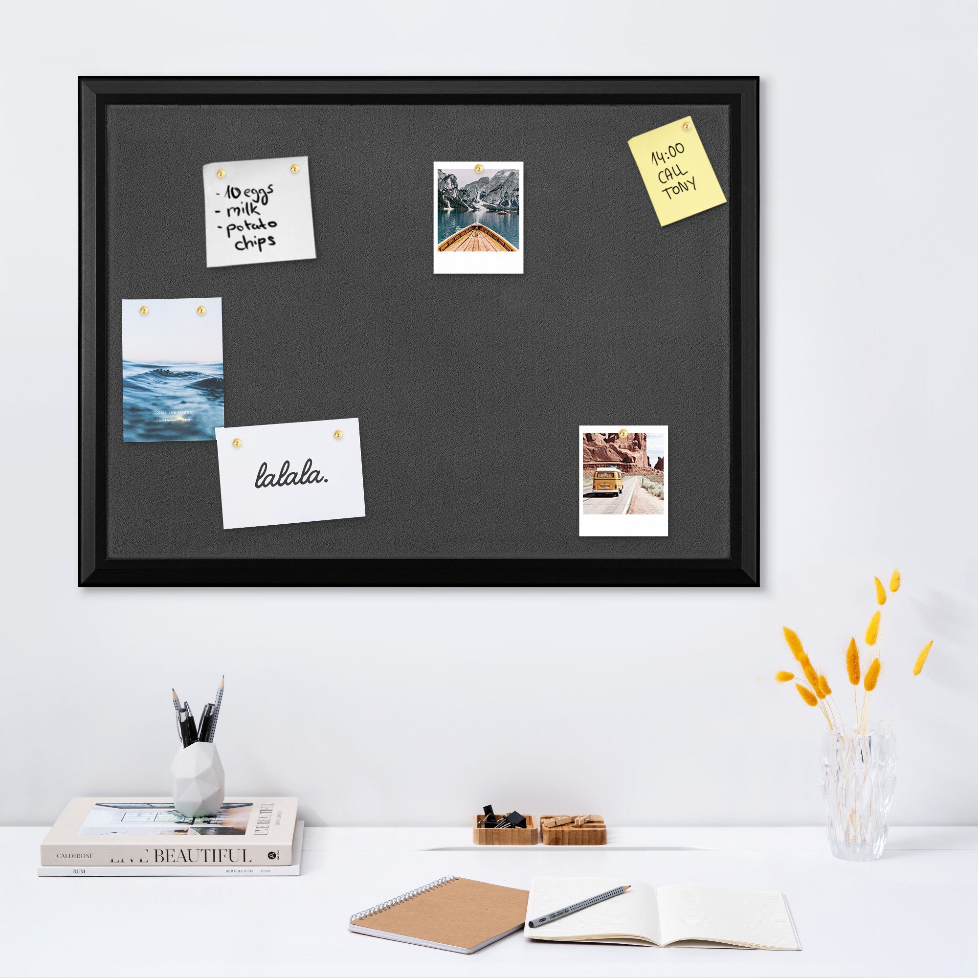 Navaris Memoboard Pinnwand-Collage aus Plüsch inklusive günstig online kaufen