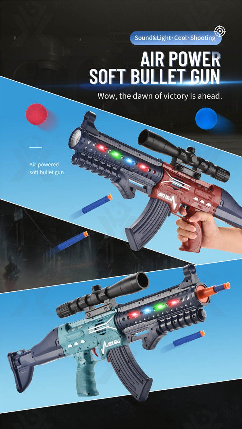 D&I Blaster Spielzeuggewehr 2in1 Rot mit Licht und Soundeffekten ab 3 Jahren