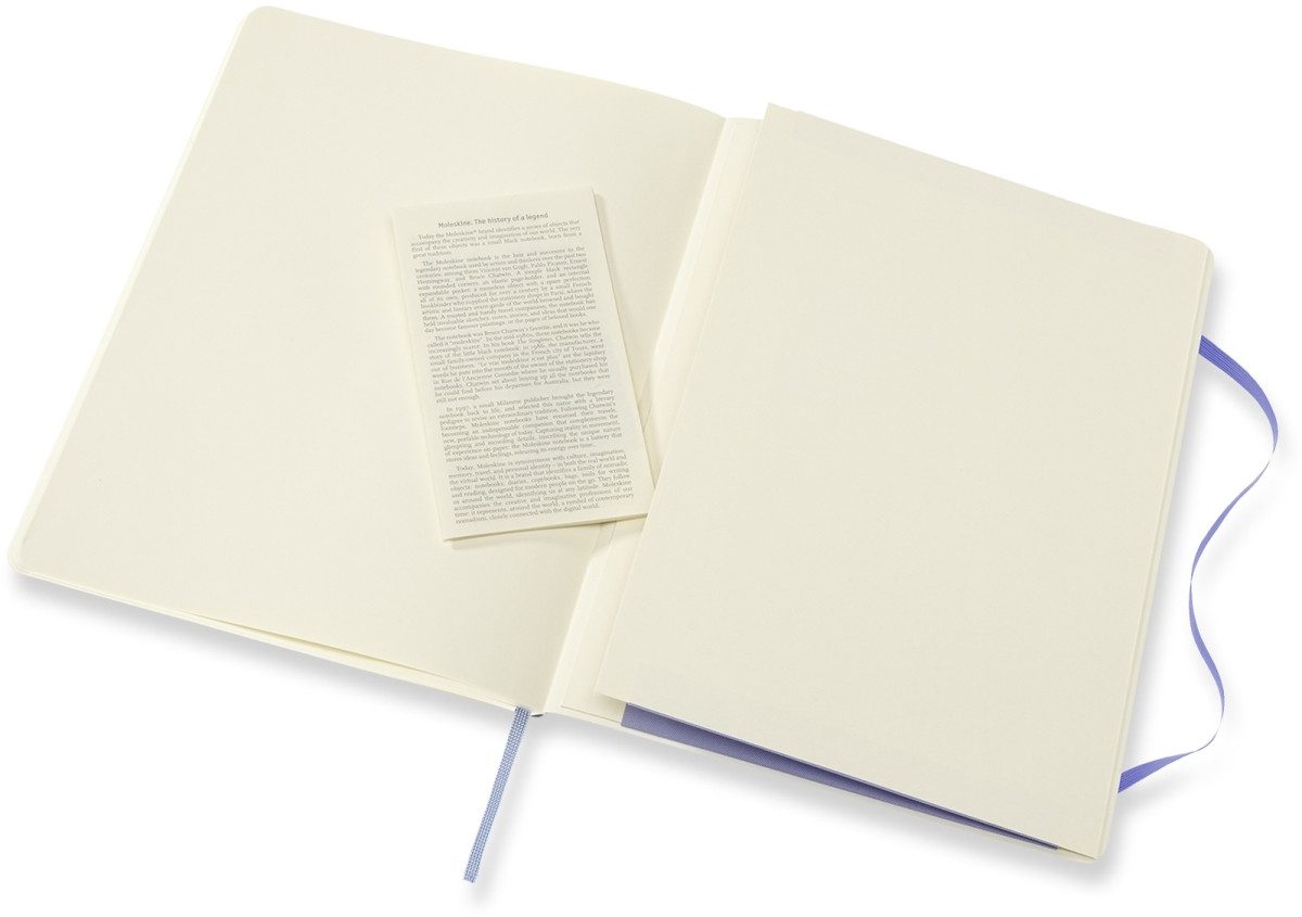 Notizbuch Notizbuch XL 19x25cm liniert Softcover hortensienblau