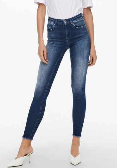 Only Skinny-fit-Jeans »ONLBLUSH LIFE MID SK ANK RAW«