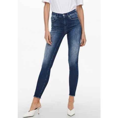 ONLY Skinny-fit-Jeans ONLBLUSH LIFE MID SK ANK RAW