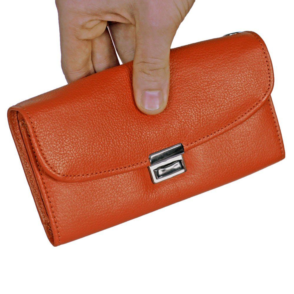 Hamosons Kellnerbörse Profi Kellnerbörse, Kellnergeldbeutel, Nappa-Leder, Orange, Hamosons