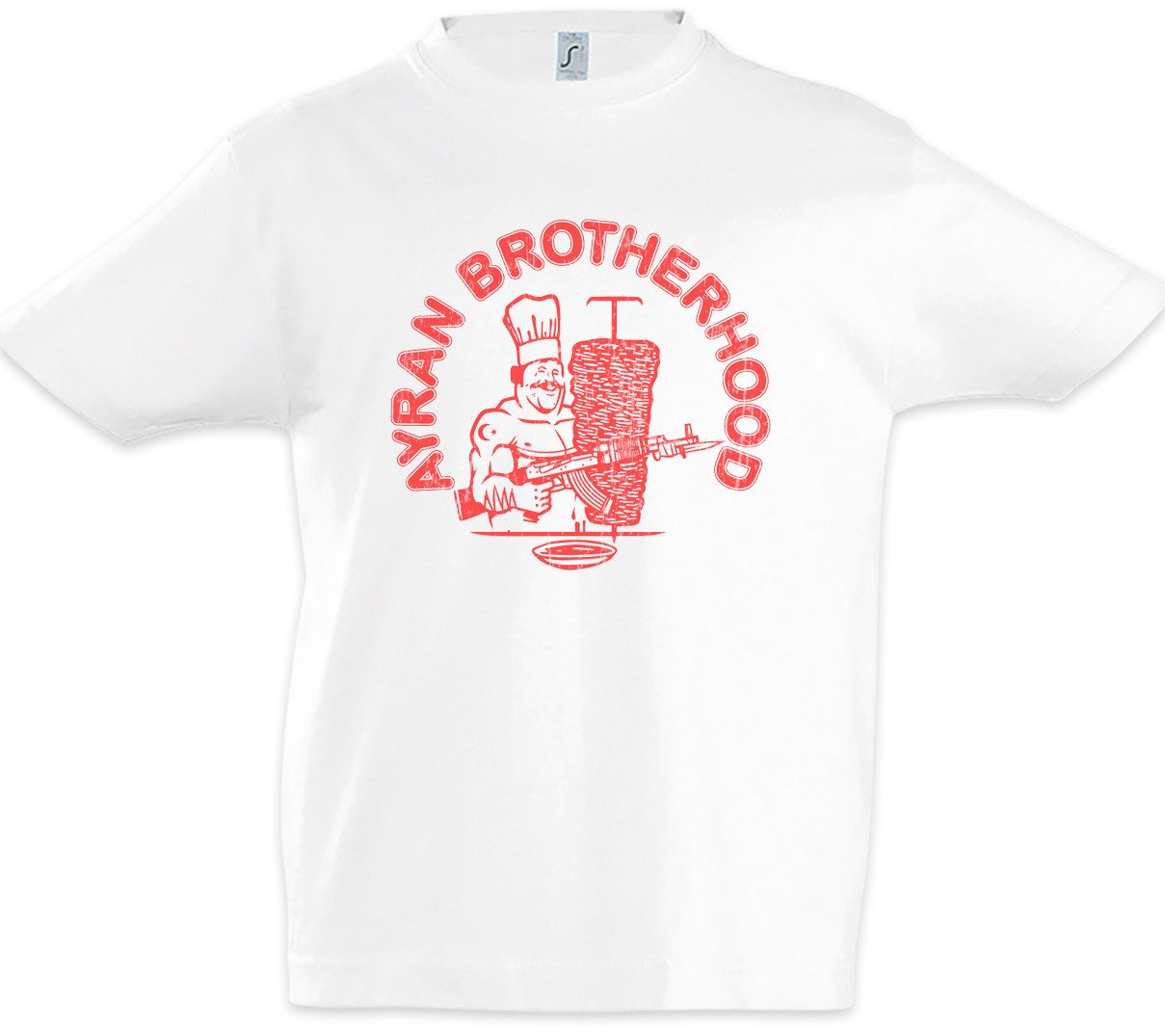 Print-Shirt Ayran Crew Kinder T-Shirt Döner Kebab Dönerladen Türkei Spaß Gang Love