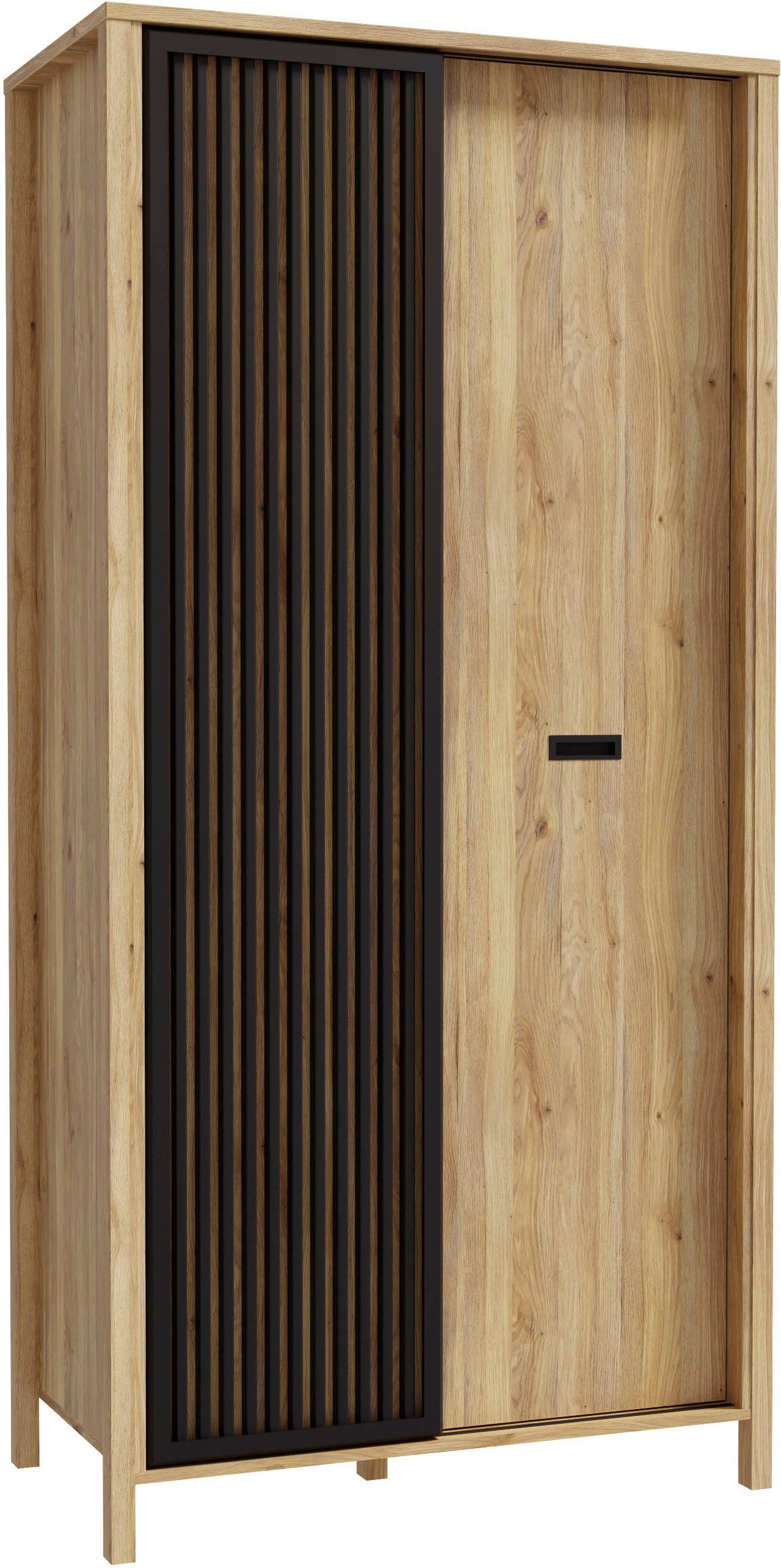 FORTE Kleiderschrank Jytana B/H/T 97/200,3/52,7 cm inklusive Kleiderstange u. Einlegeböden