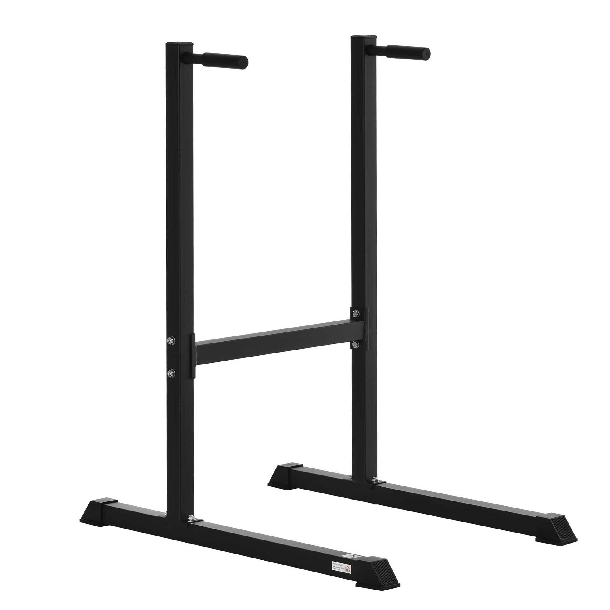 Liegestützgriffe Dipstation Dipständer für Bauch und Rückentraining aus Stahl Schwarz