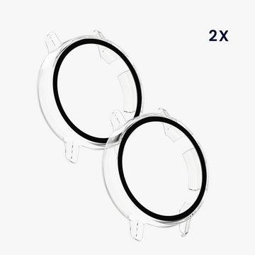 kwmobile Smartwatch-Hülle 2x Hülle für Huawei Watch GT2 (42mm), Fullbody Fitnesstracker Glas Cover Case Schutzhülle Set
