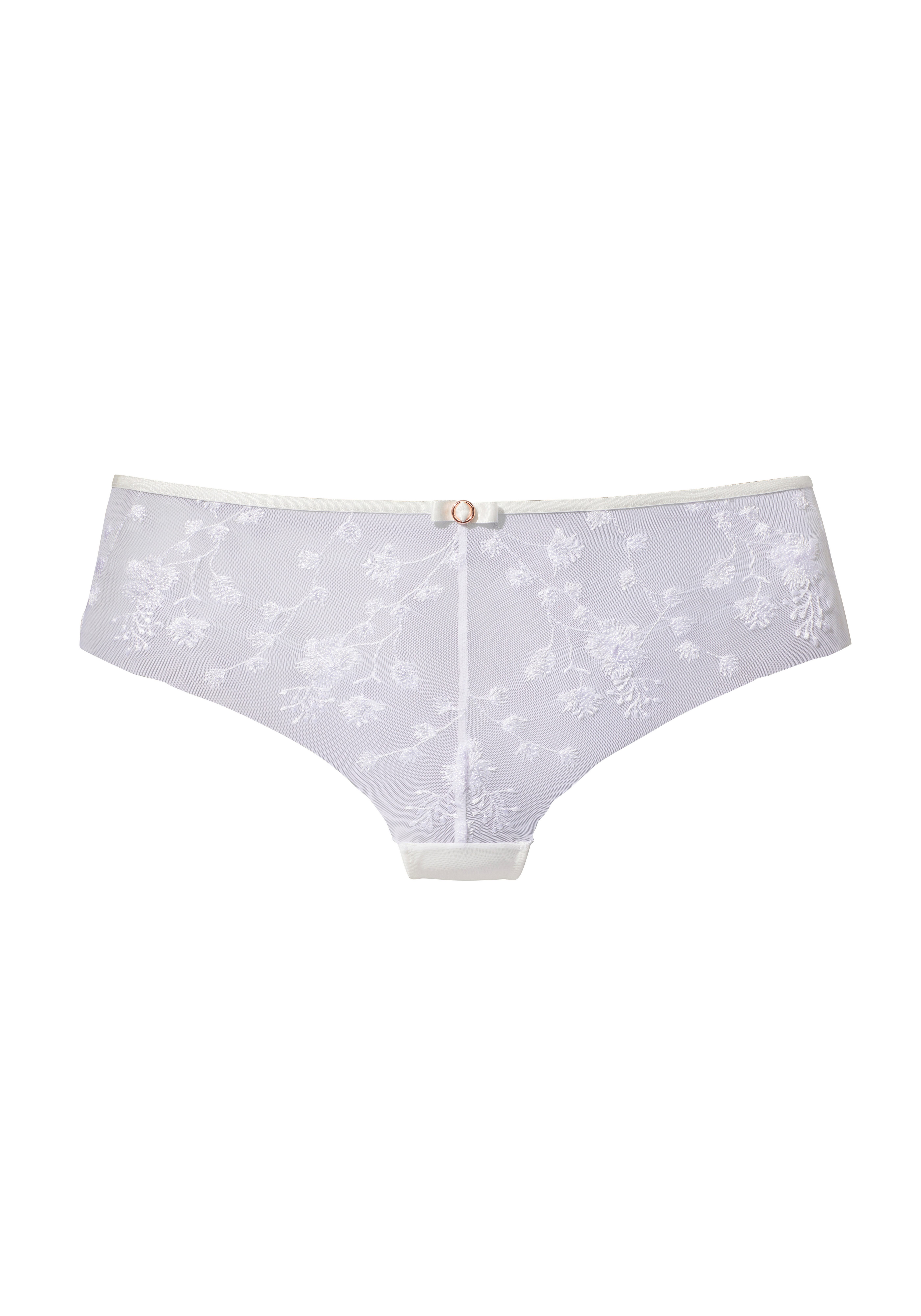 LASCANA Panty mit hübscher Blütenstickereispitze in transparenter Optik