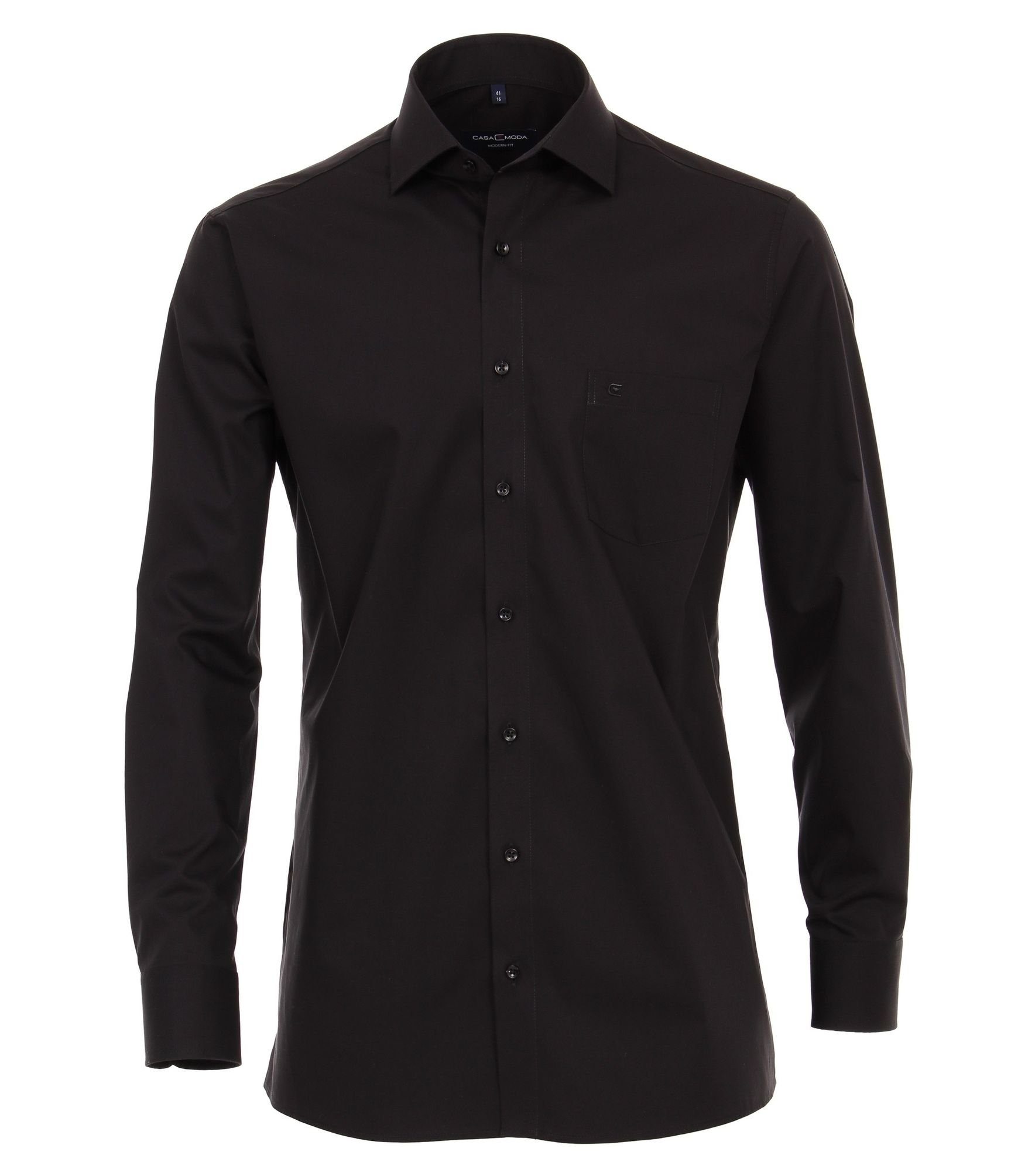 CASAMODA Langarmhemd Hemd unifarben 69er Arm modern FitKent günstig online kaufen