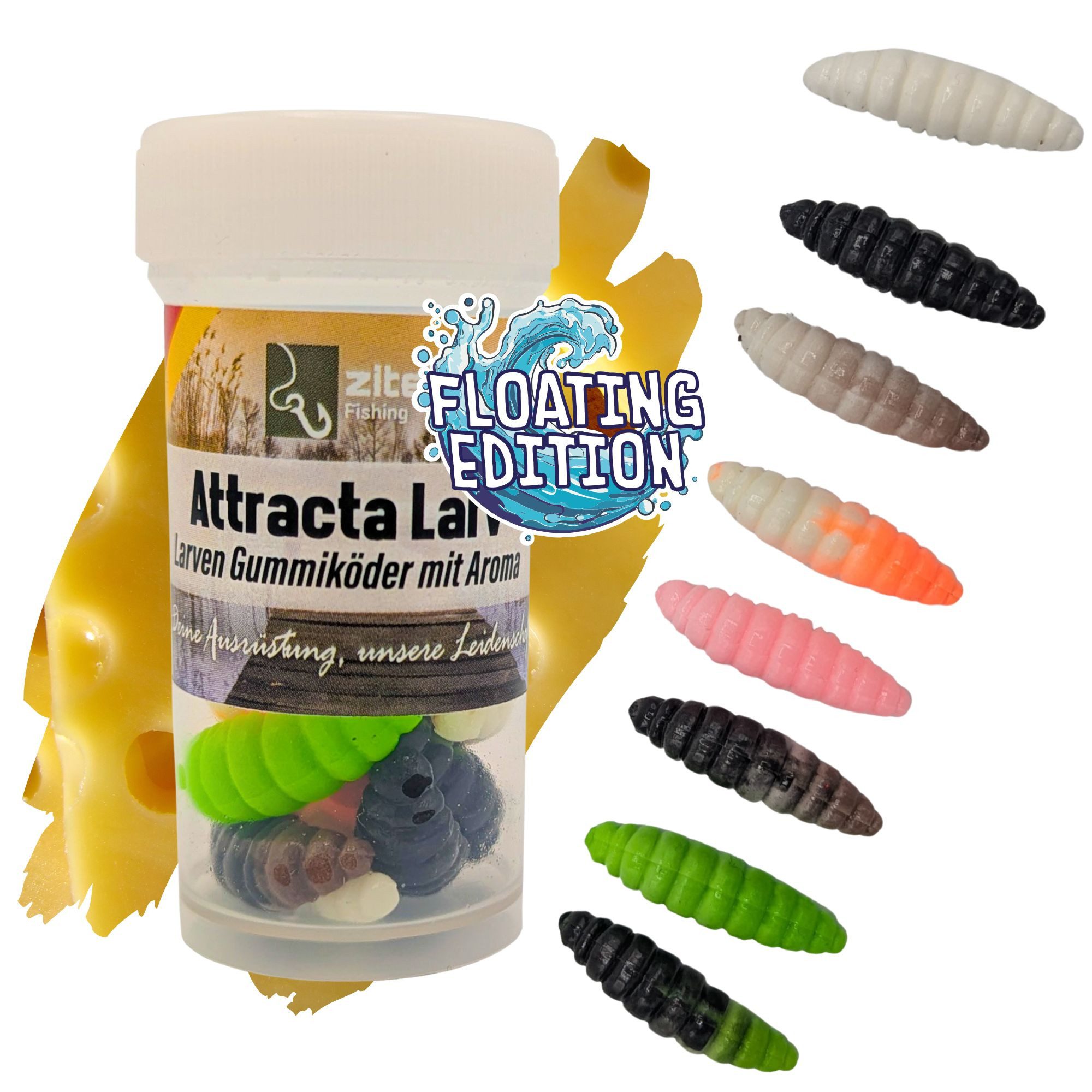 Kunstköder Attracta Larv Floating 3 Varianten Forellenköder Rotation Angelköder