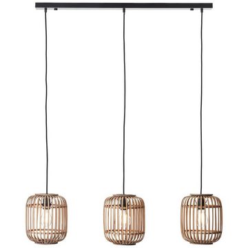 Brilliant Pendelleuchte Woodrow, Lampe Woodrow Pendelleuchte 3flg hellbraun 3x A60, E27, 60W, geeigne