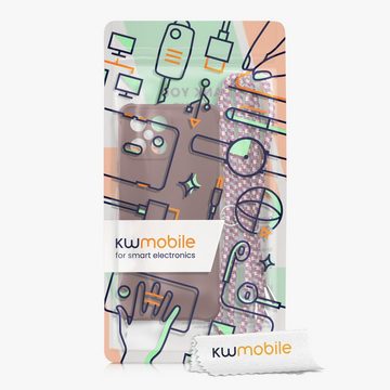 kwmobile Handyhülle Hülle für HONOR X8, mit Metall Kette zum Umhängen - Silikon Handy Cover Case Schutzhülle