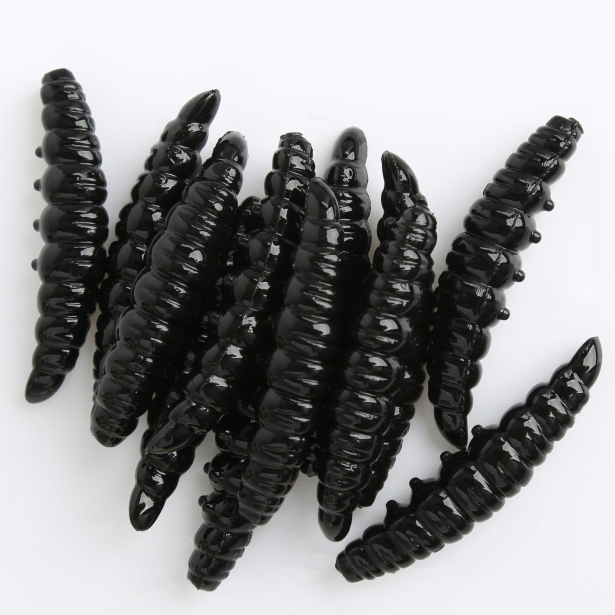 Kunstköder Auftriebsköder Bienenmade BigBig 12 Stück 4 cm schwarz Aroma: Käse