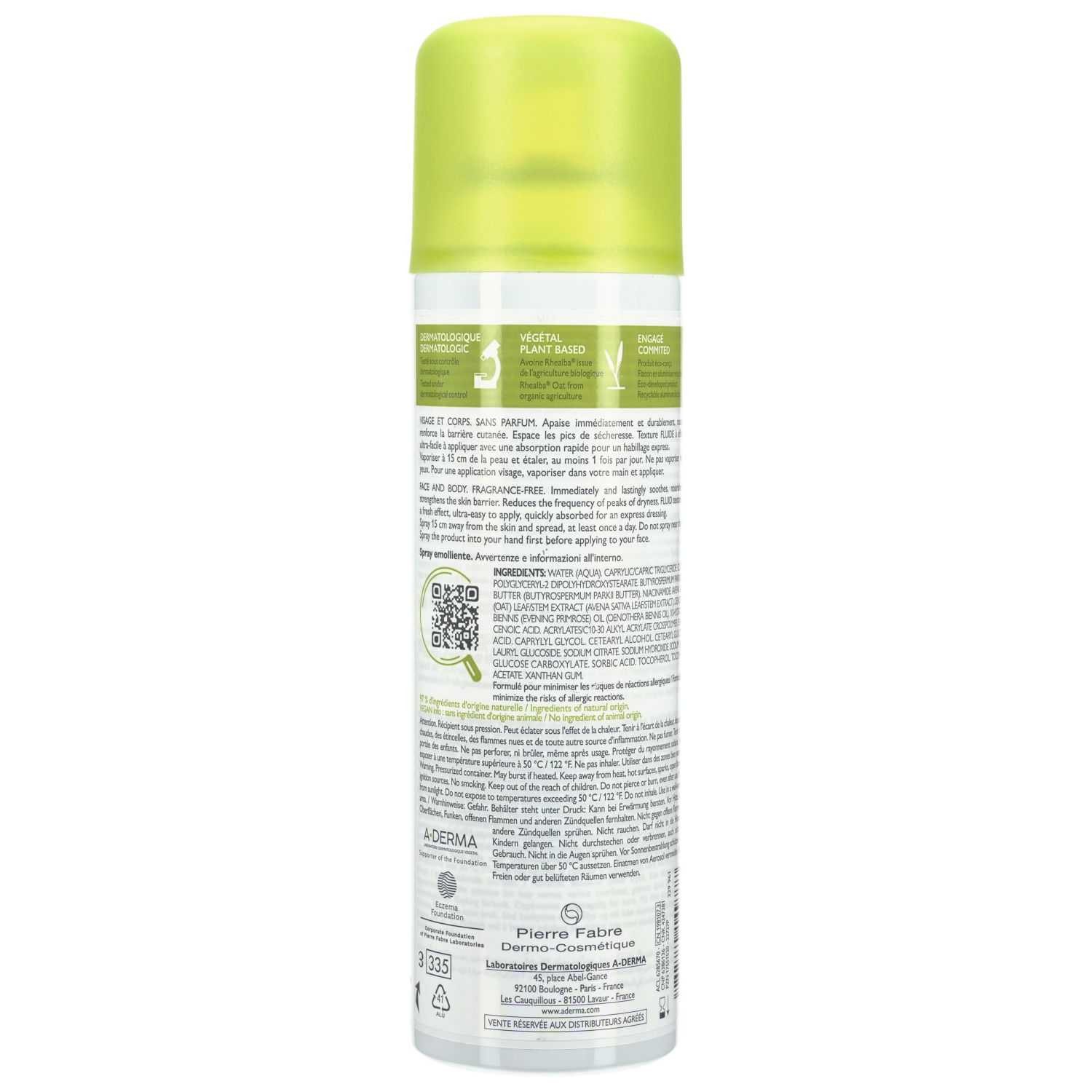 Pierre Fabre Hautcreme A-DERMA EXOMEGA CONTROL Spray rückfettend