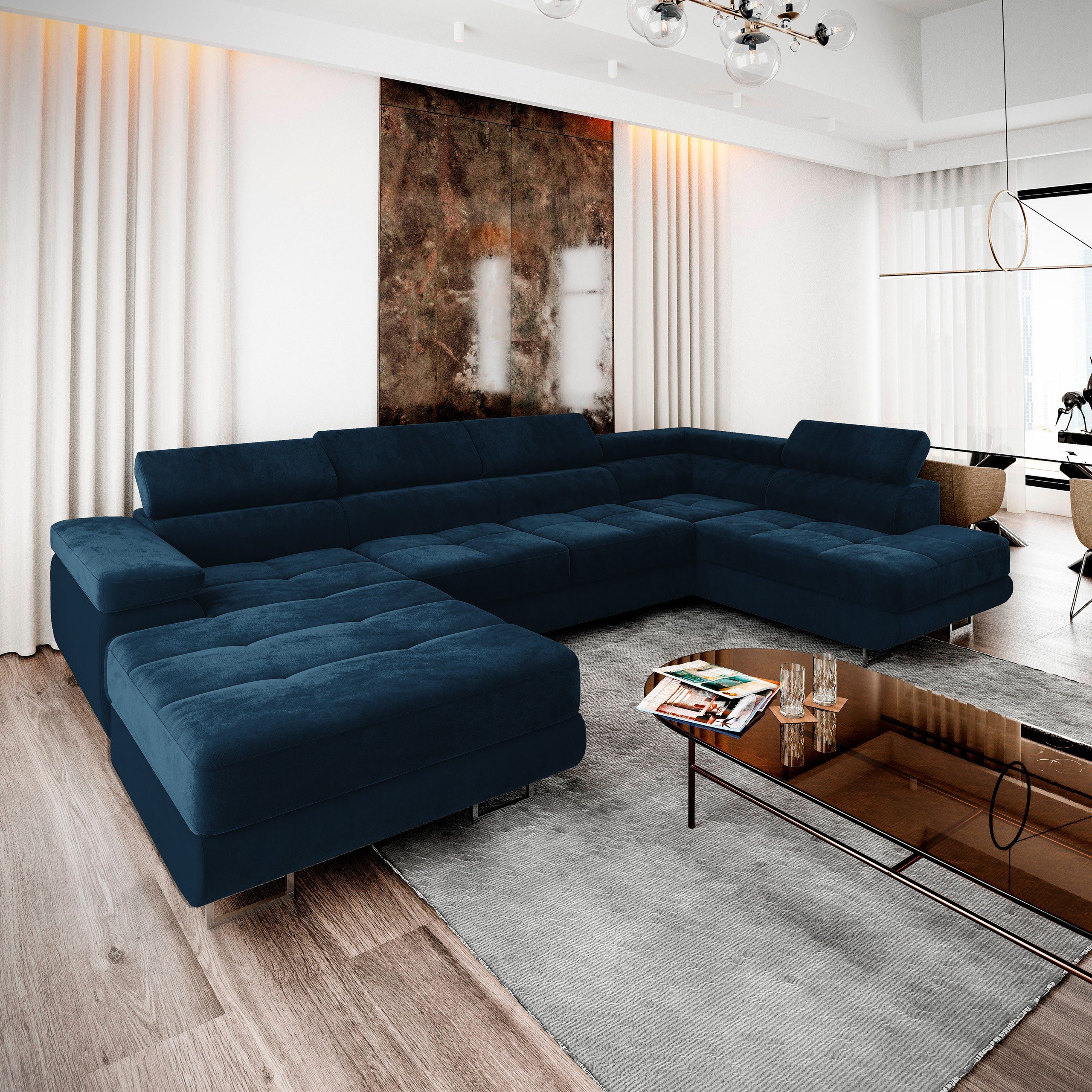 Masseno Ecksofa CASONE mit Schlaffunktion U-Form, günstig online kaufen