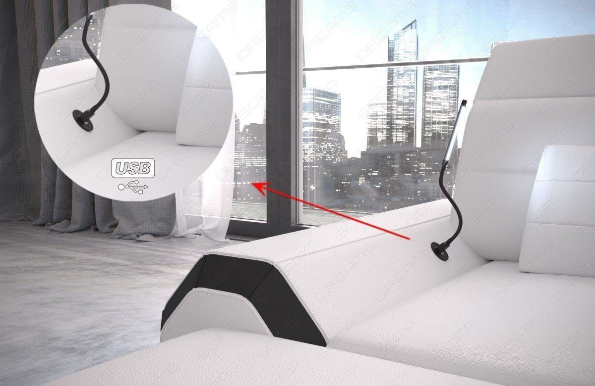 Sofa Dreams Ecksofa Designer Polster Stoff Sofa Roma L Form H Strukturstoff Stoffsofa, Couch wahlweise mit Bettfunktion