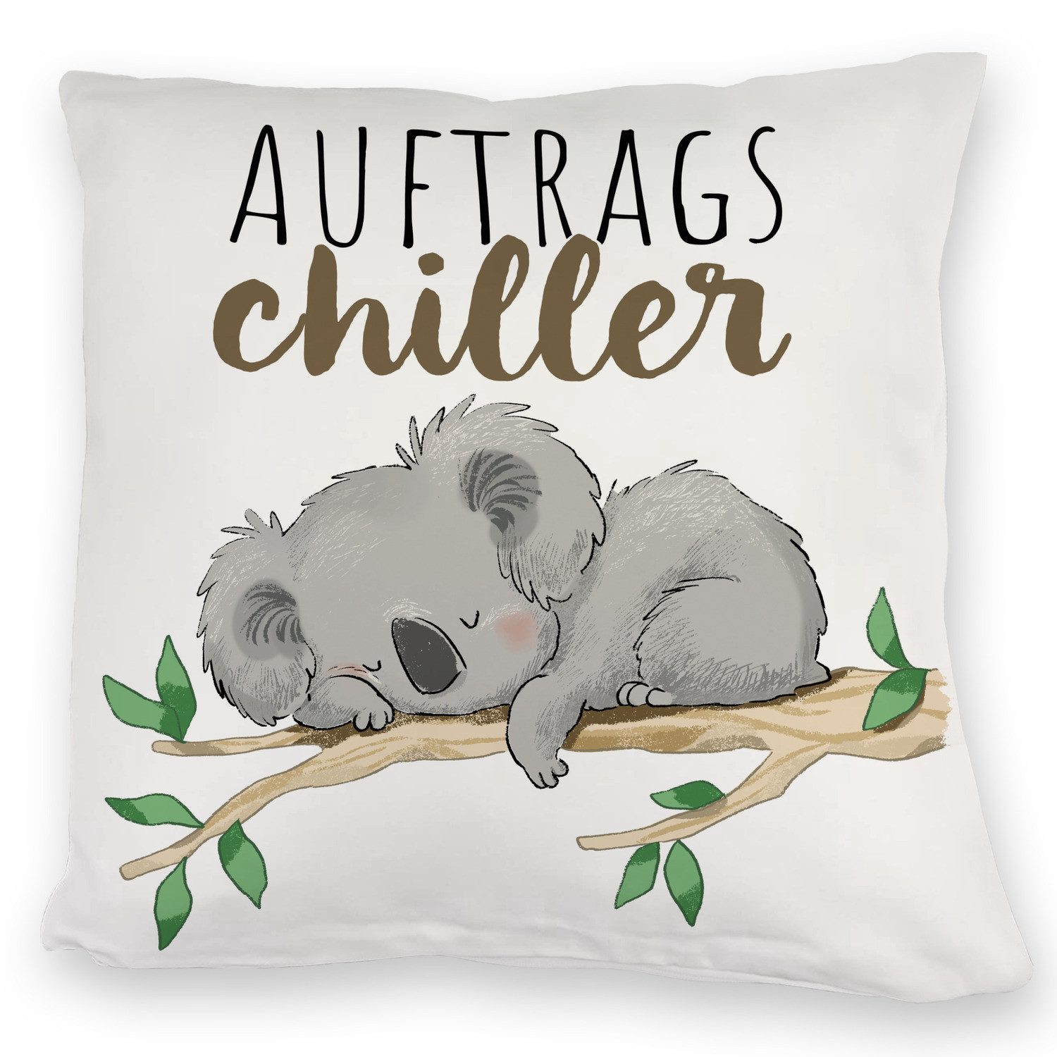 speecheese Dekokissen Schlafender Koala Kuschelkissen mit Spruch Auftragsch günstig online kaufen