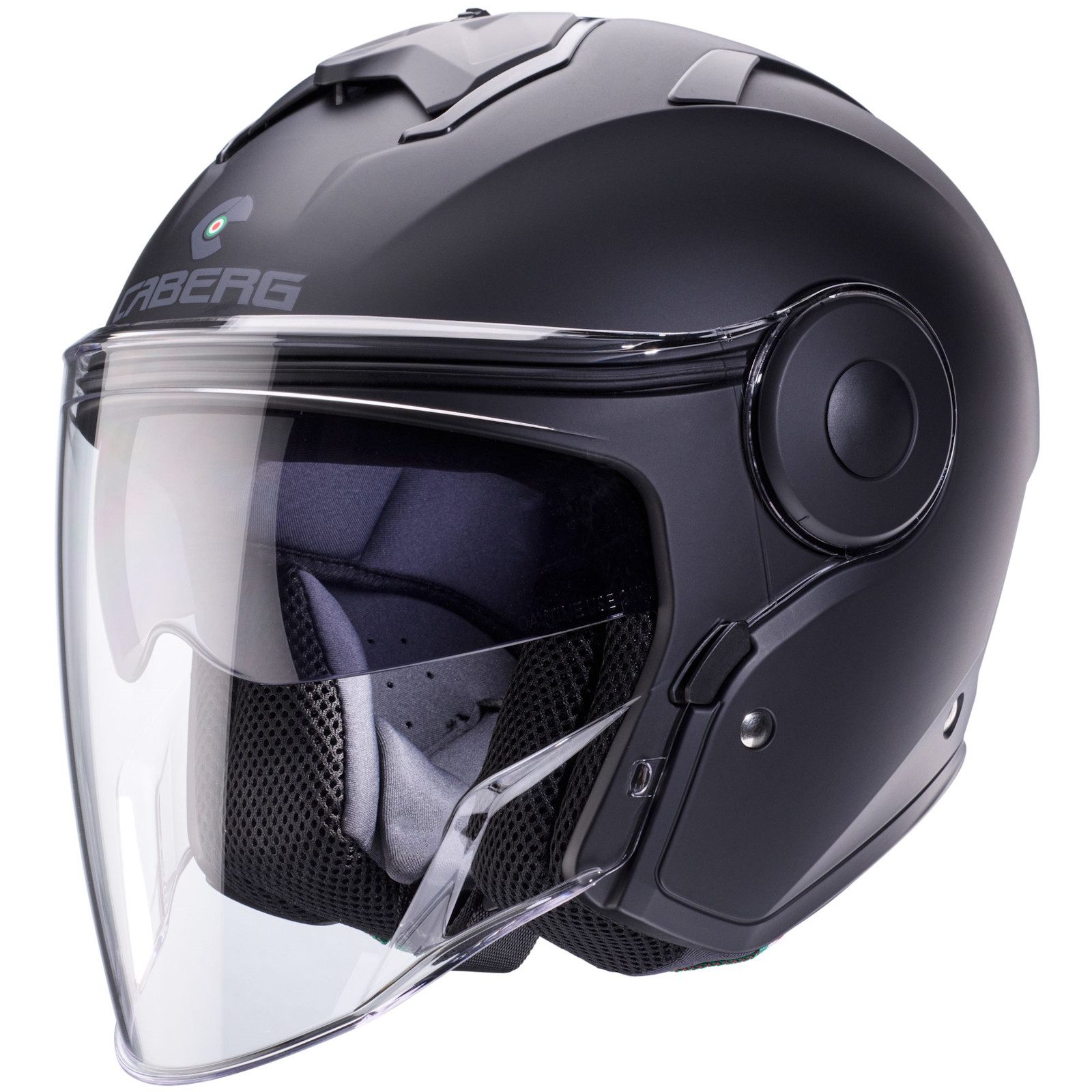 Caberg Motorradhelm Caberg Soho Jethelm matt-schwarz (1er Set)
