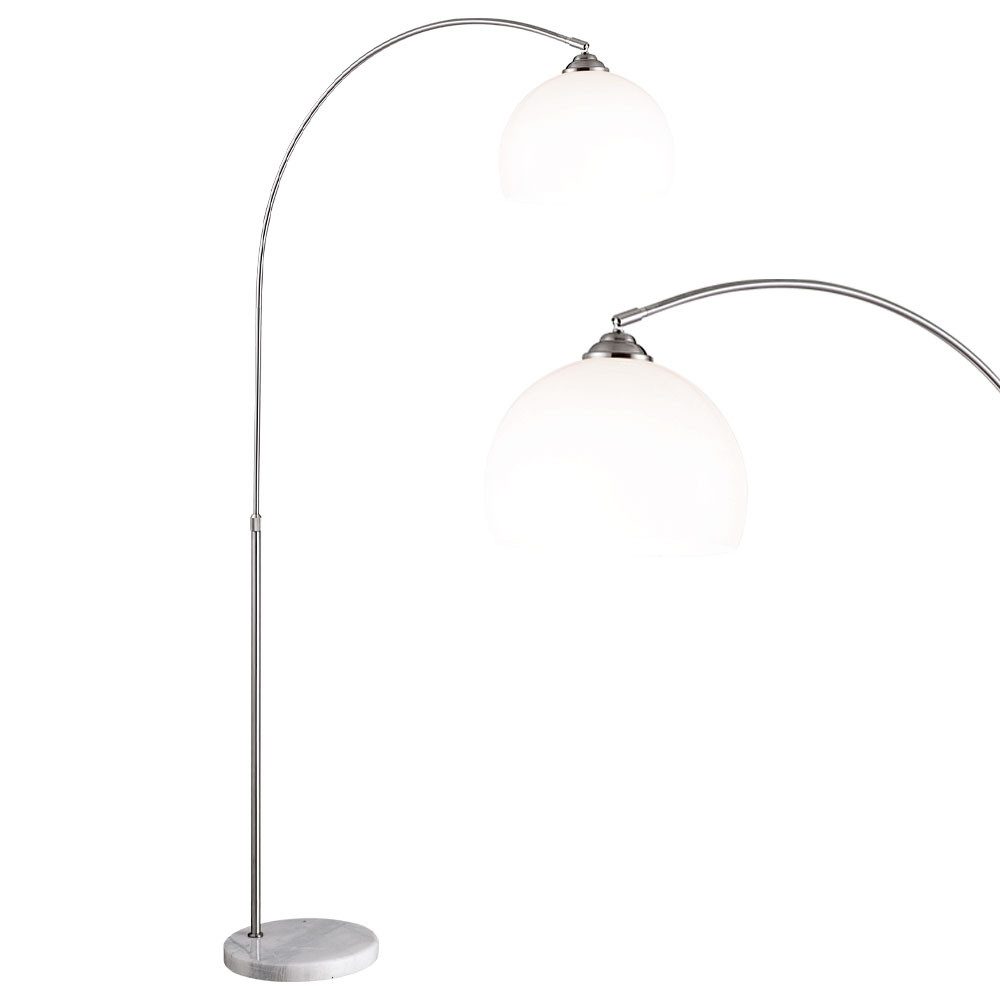 GLOBO LIGHTING Stehlampe, Leuchtmittel nicht inklusive, Bogenleuchte Stehleuchte mit Marmorsockel