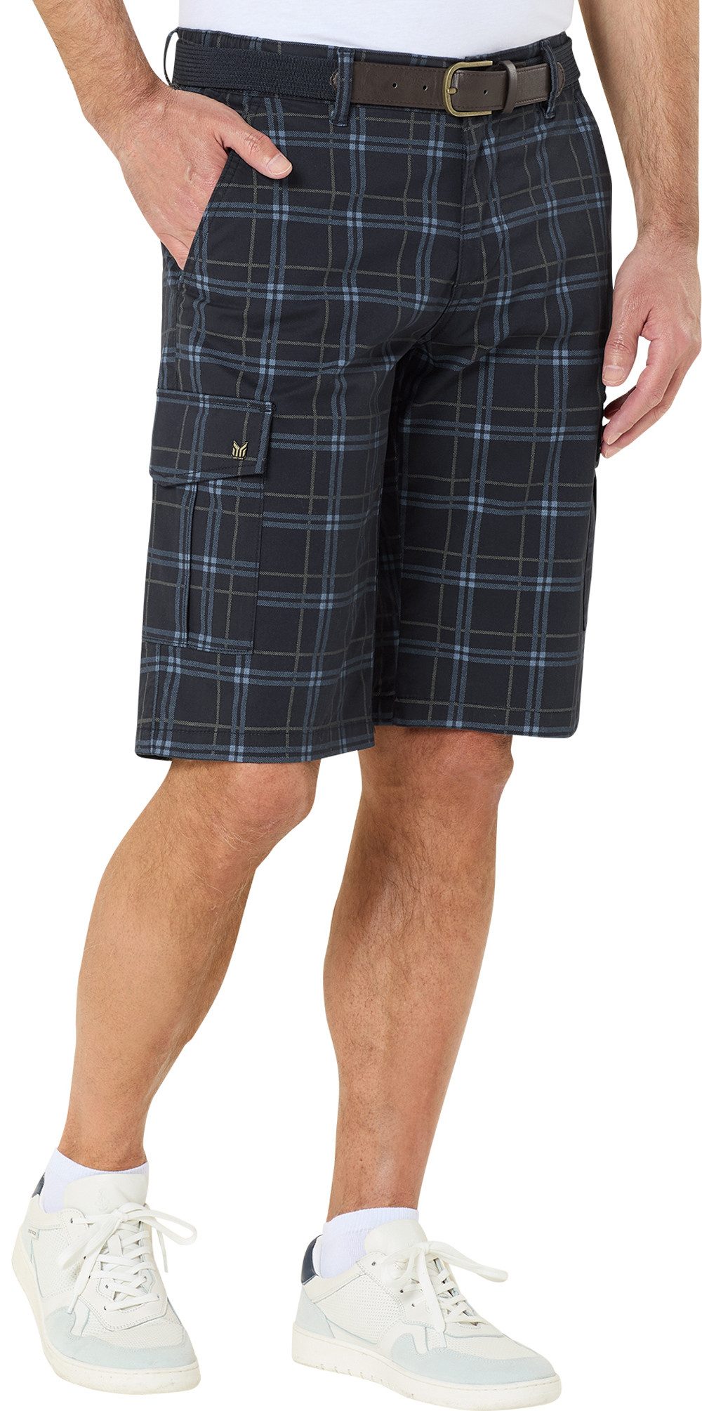 Glattsand Cargobermudas Flexibler Stretch-Bund mit 10 cm Dehnreserve