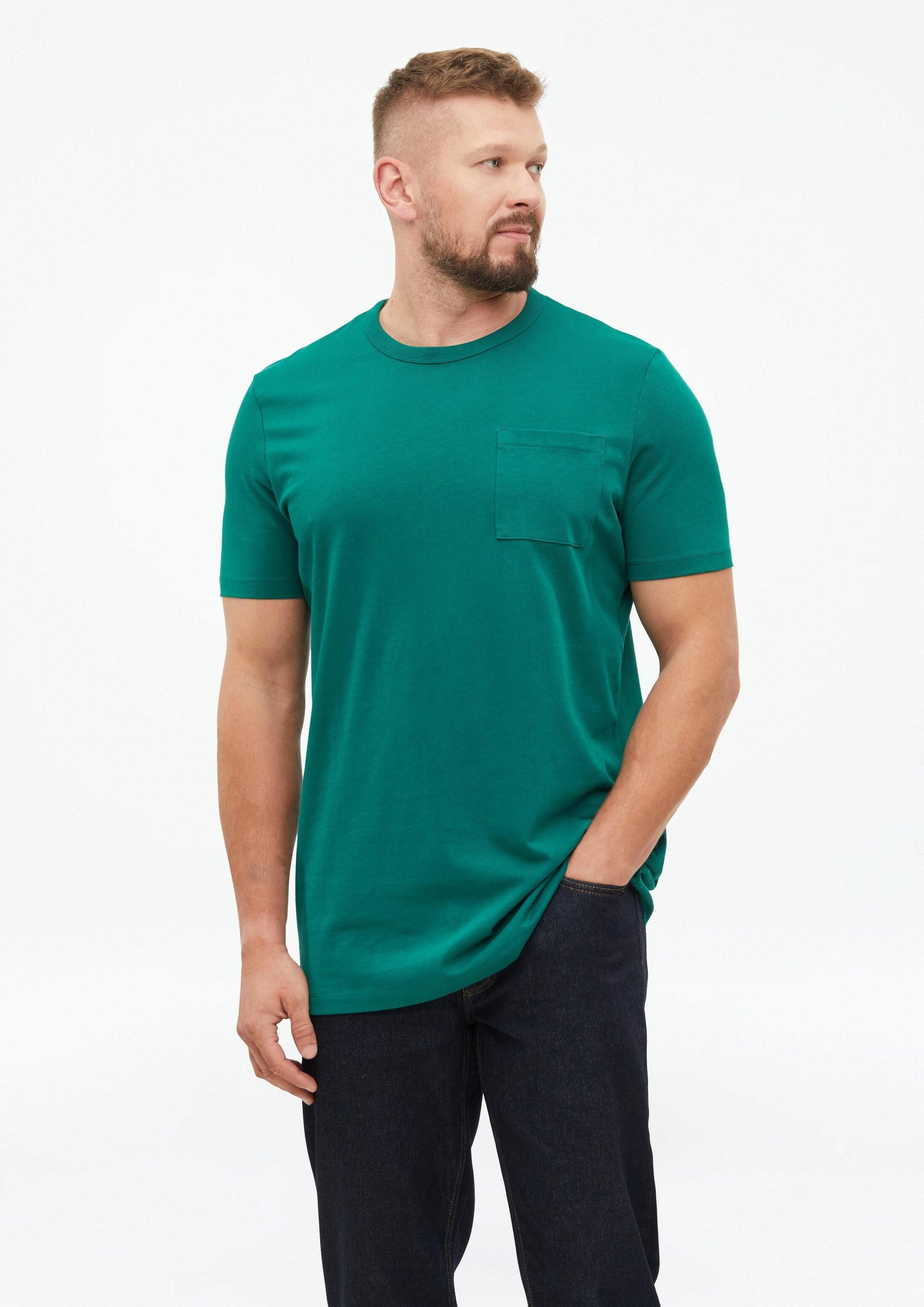 s.Oliver Kurzarmshirt T-Shirt T-Shirt aus Heavy Jersey mit Brusttasche im Modern Fit