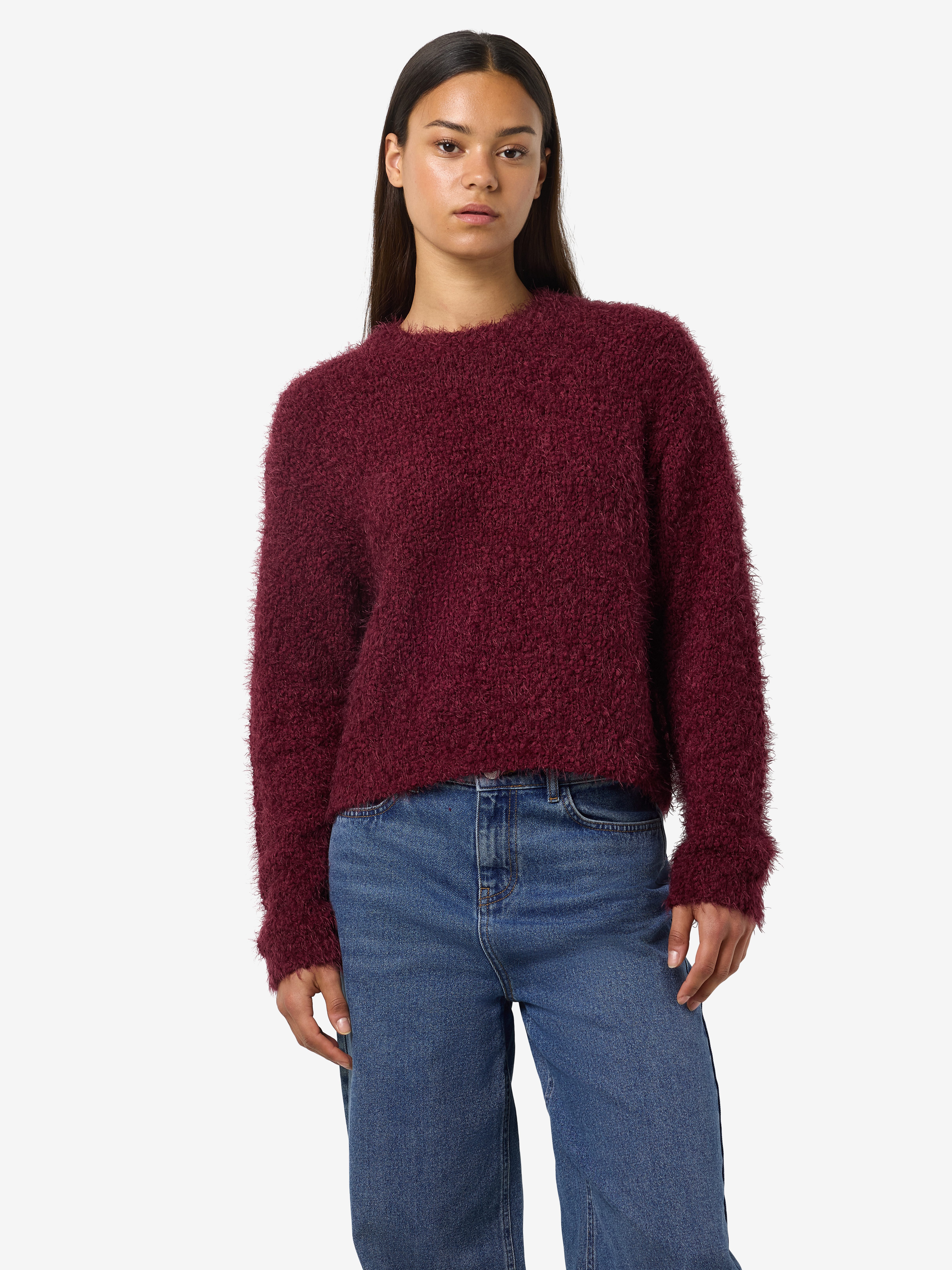 Noisy may Rundhalspullover NMSASSY L/S O-NECK KNIT FWD NOOS günstig online kaufen