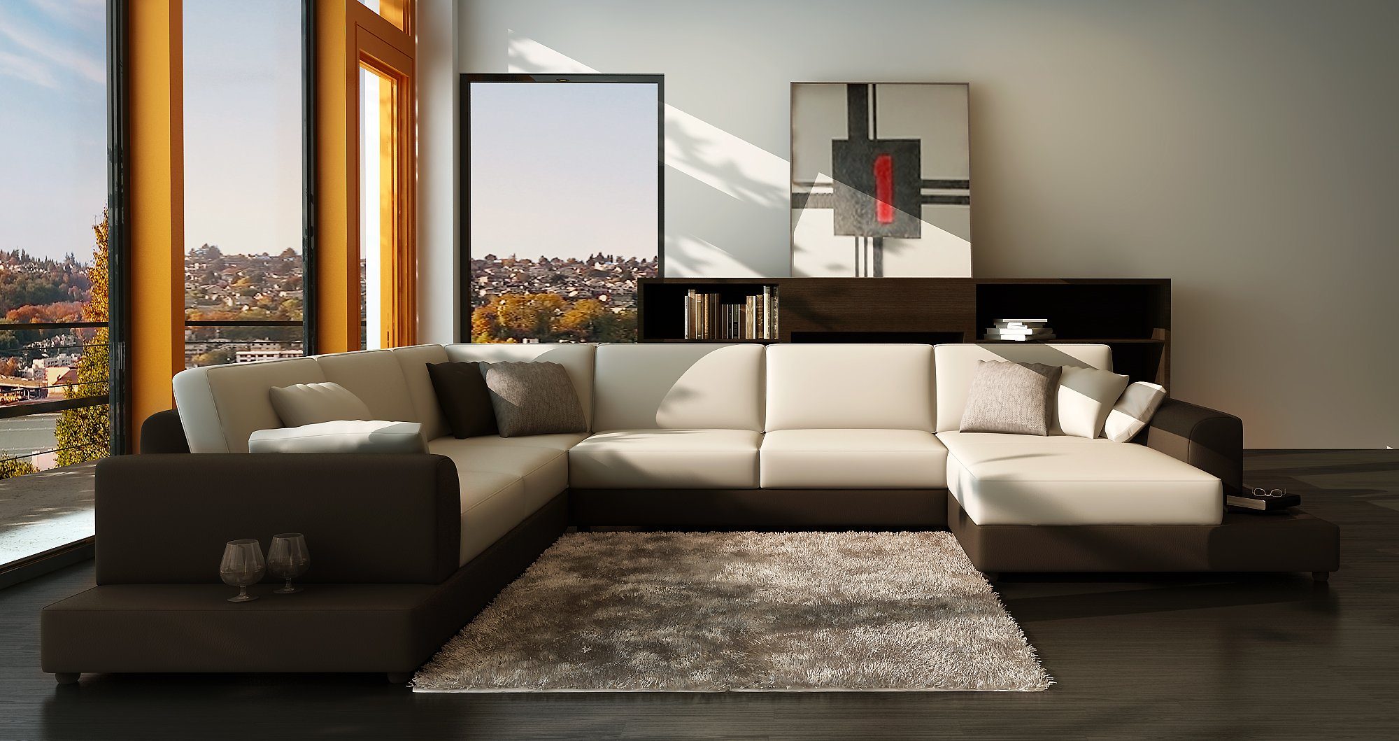 JVmoebel Ecksofa Luxus Wohnlandschaft Design U-Form in moderne Couch Sofa Neu, Made Stilvolles Europe