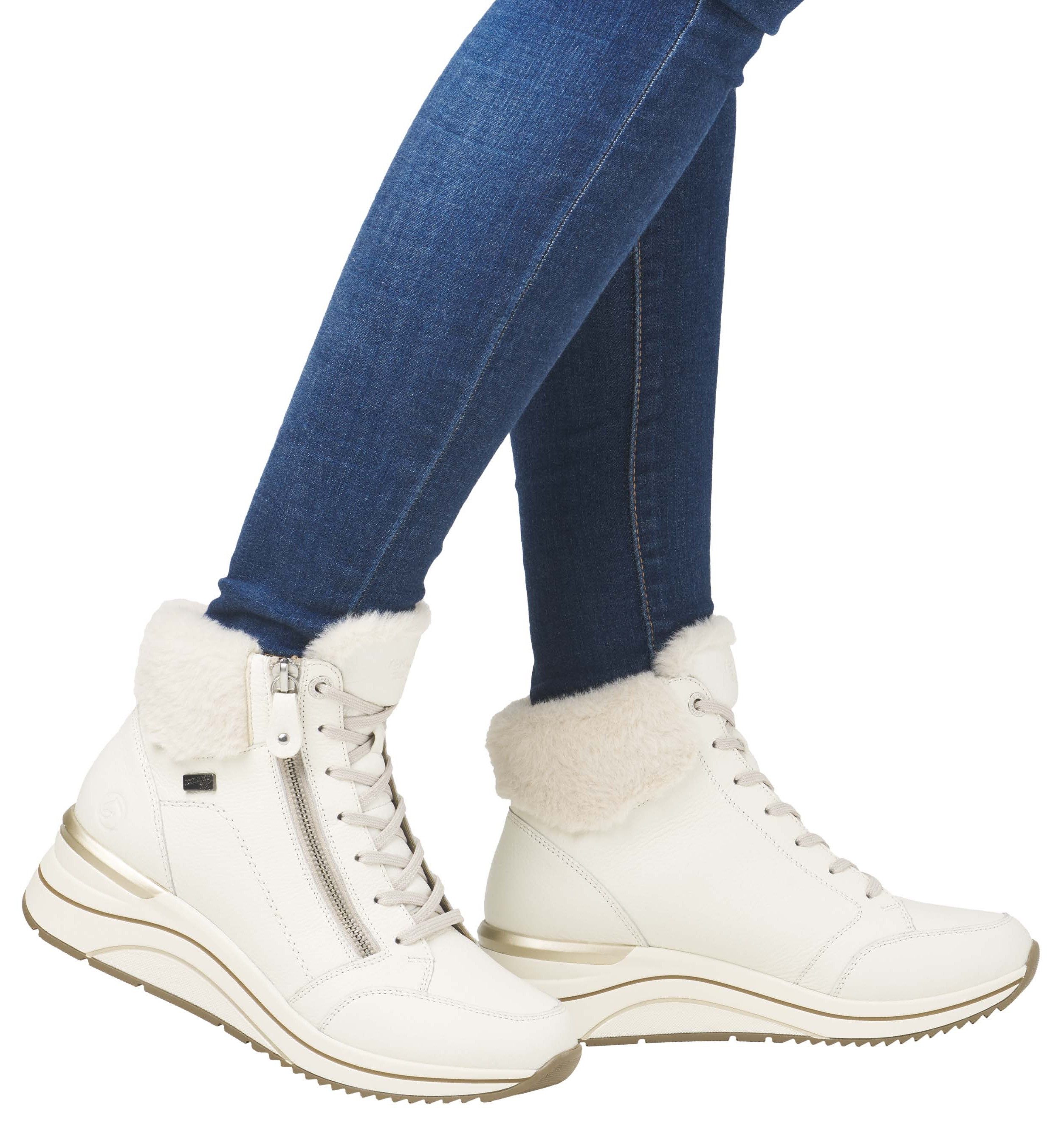 Remonte Winterstiefelette, Keilabsatz, Schnürboots mit wasserabweisender TEX-Membran