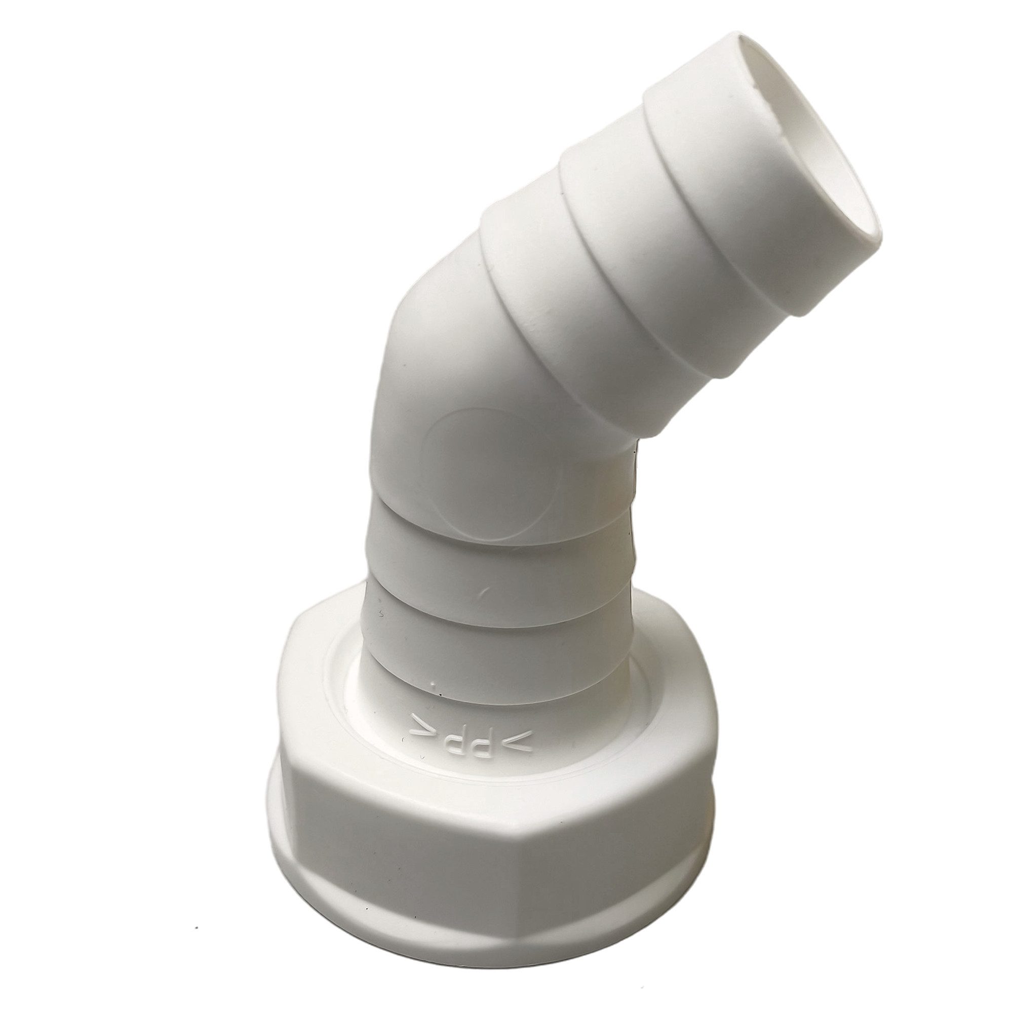 VIOKS Schlauchadapter Schlauchanschluss 1" Siphon 45°, für Ablaufschlauch von Waschmaschine Spülmaschine