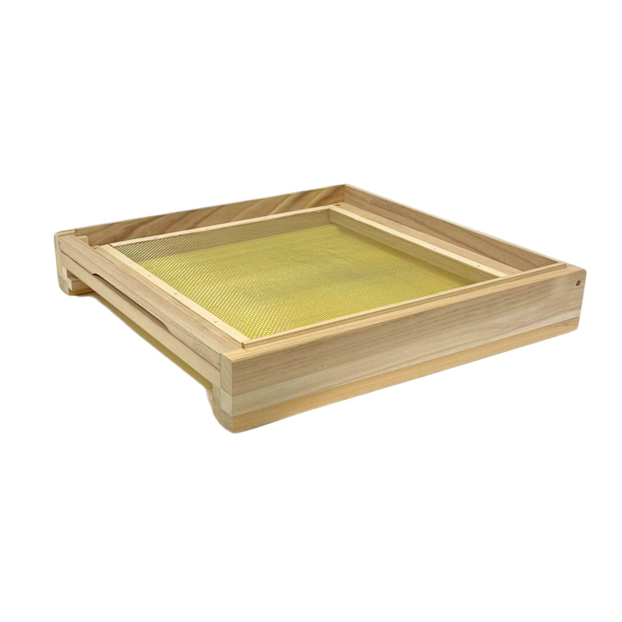 Holtermann Bienenbeute 12er Dadant US Komplettbeute mit Varroaboden, Dadant, Edelstahl Lüftungsgitter & Holzdeckel