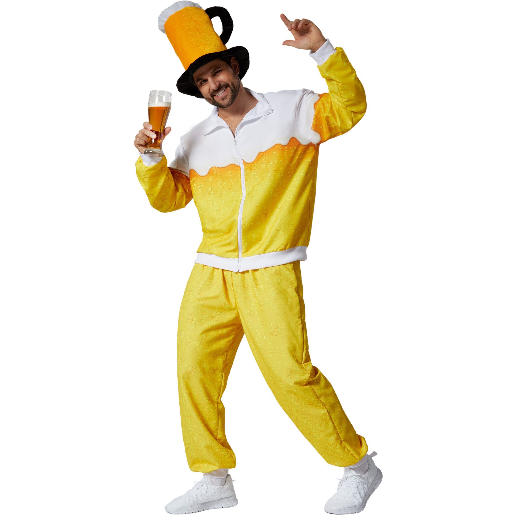 dressforfun Kostüm Herrenkostüm, Jacke und Hose mit witzigem Bier-Motiv.