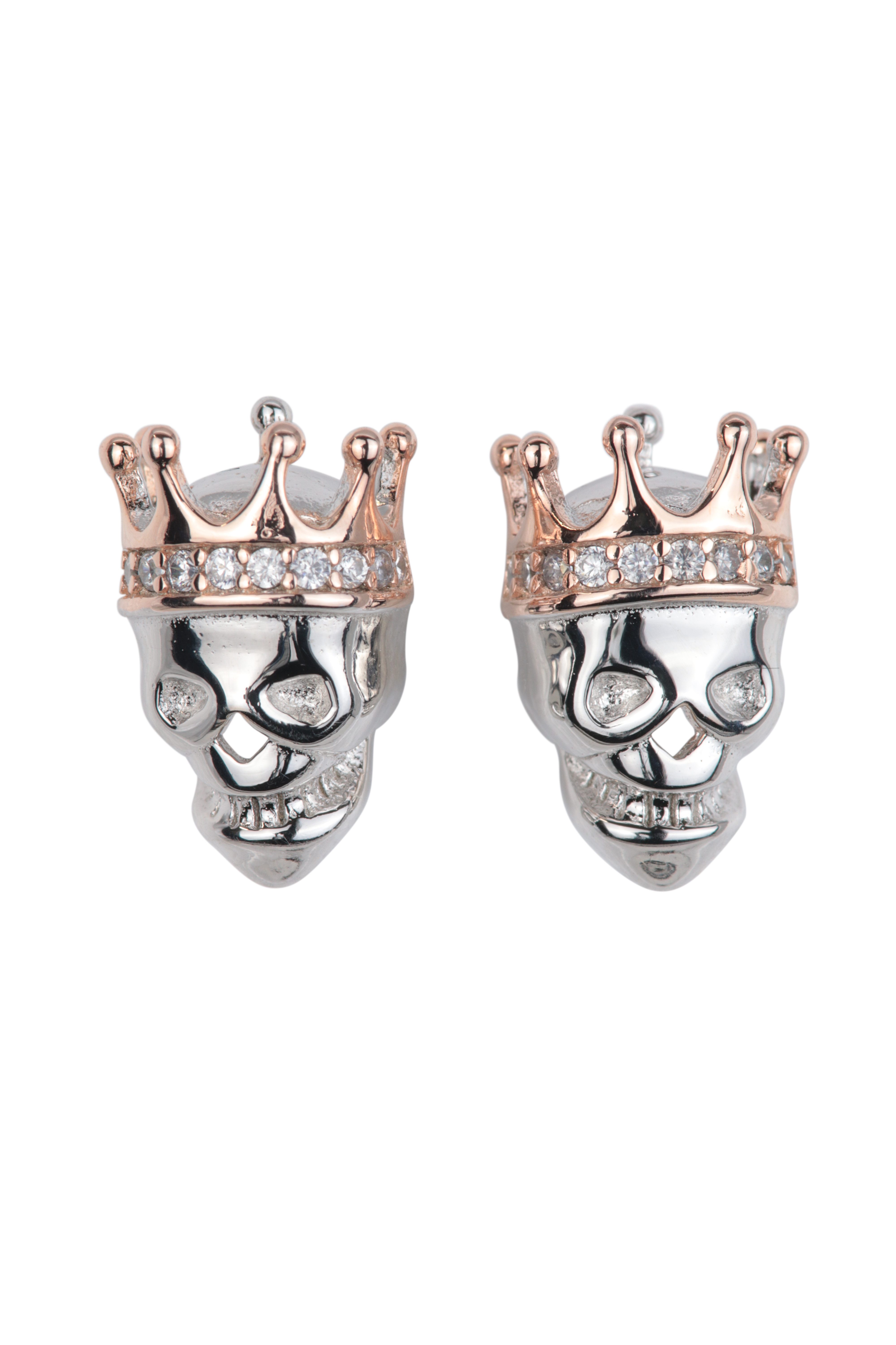 SCHEPPE SCHMUCK Ohrstecker-Set Skull Totenkopf - 925 Sterling Silber - gold günstig online kaufen