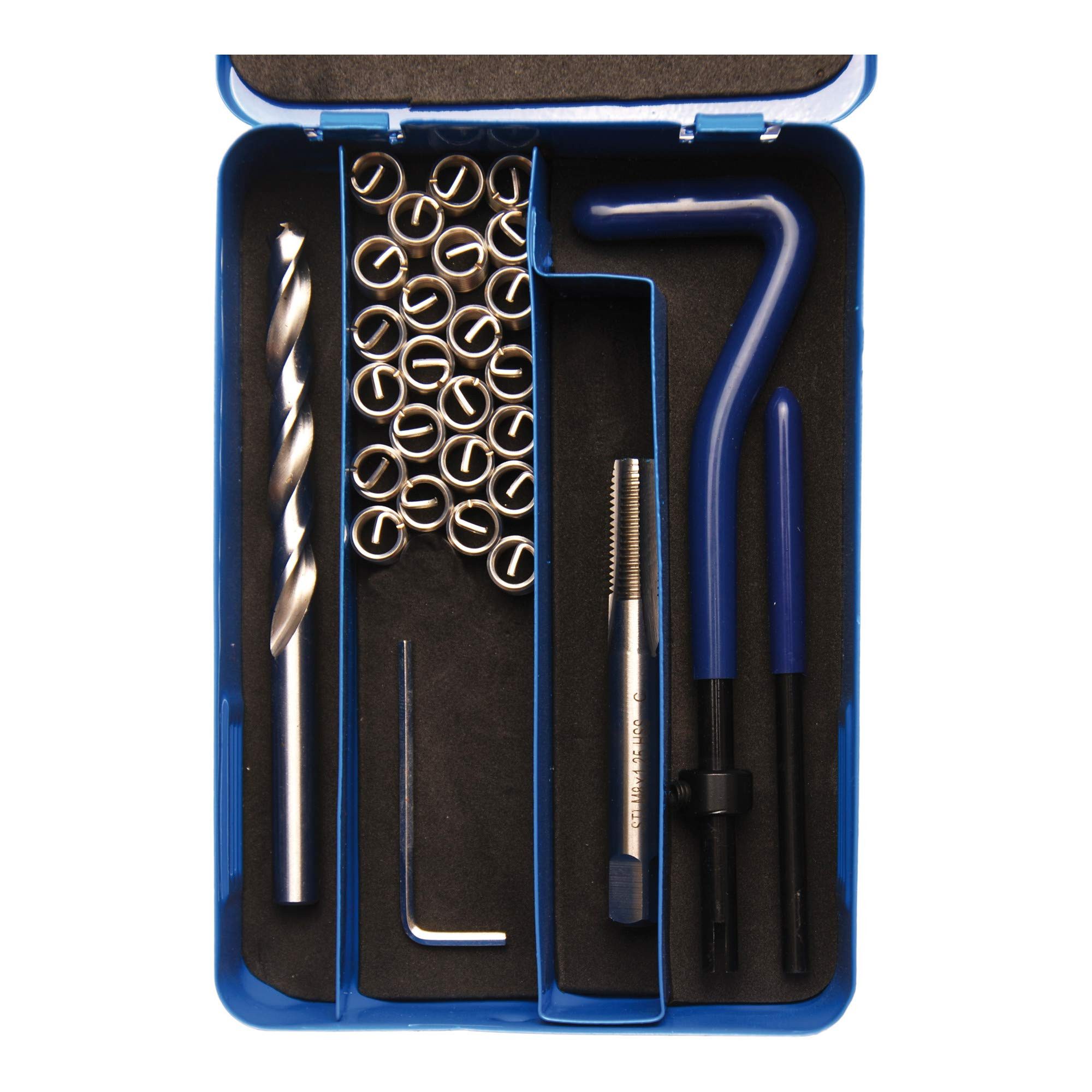 BGS technic Gewindeschneider BGS Gewinde-Reparatursatz M8 x 1,25, 29-tlg.