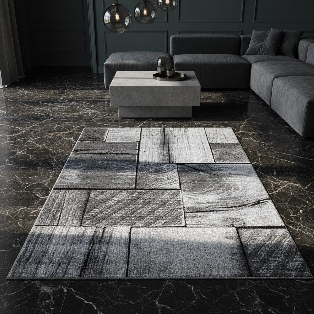 KADIMA DESIGN Teppich DRAU Wohnzimmer Schlafzimmer Waschbar Wohnzimmerteppich Esszimmer, Läufer, Höhe: 14 mm, 80x150 cm, Strapazierfähig Fußbodenheizung Waschbar