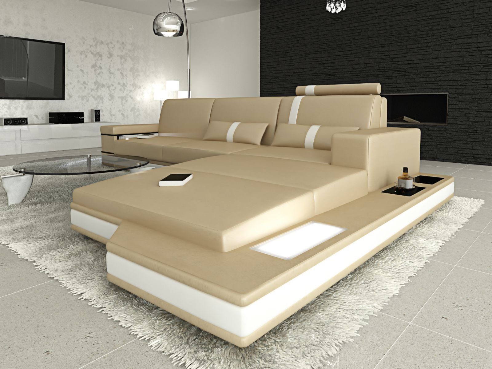 Sofa Dreams Ecksofa Ledercouch Leder Sofa günstig online kaufen
